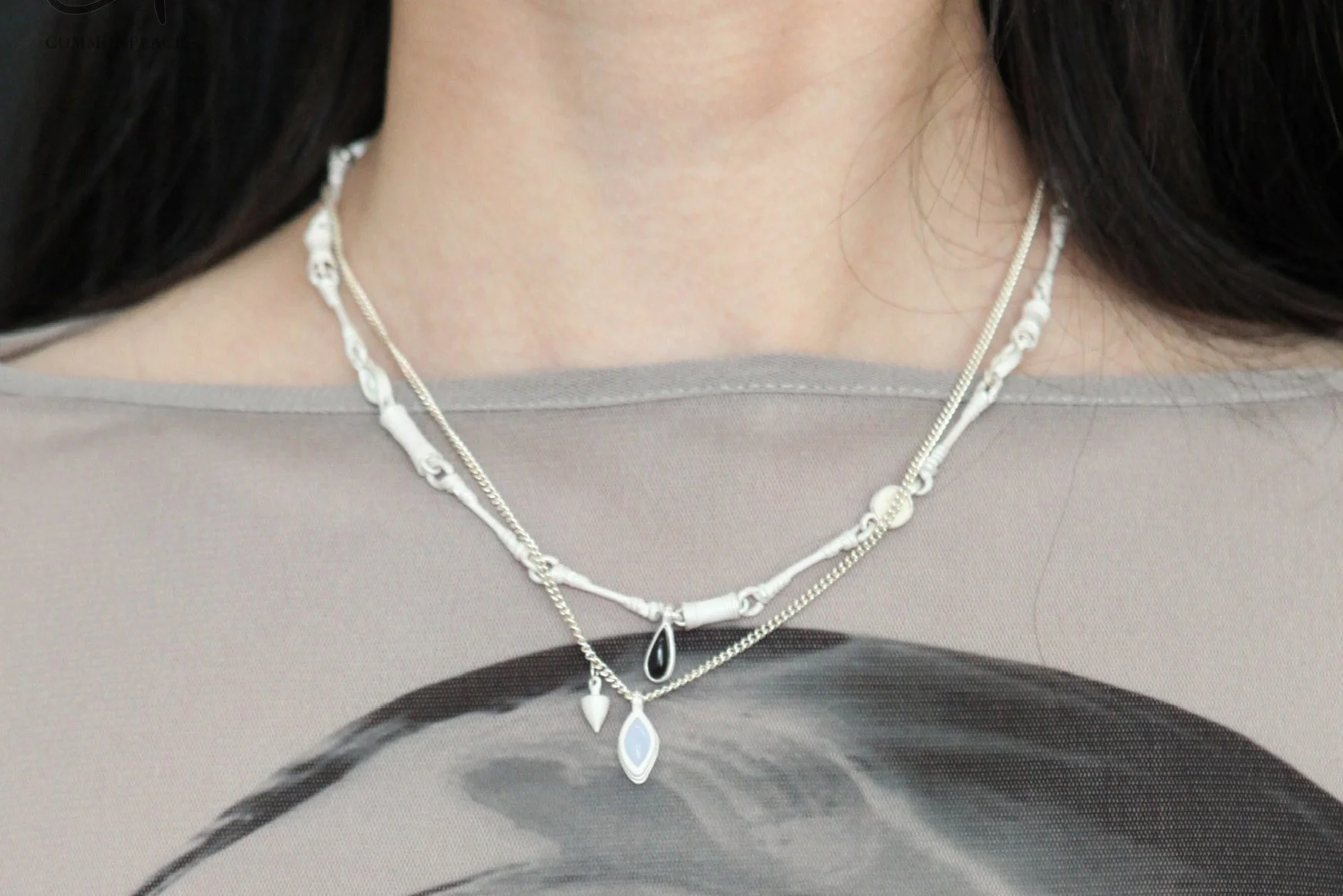 OLIO E ACETO sterling silver threaded stitching necklace OA10N26 - Image 7