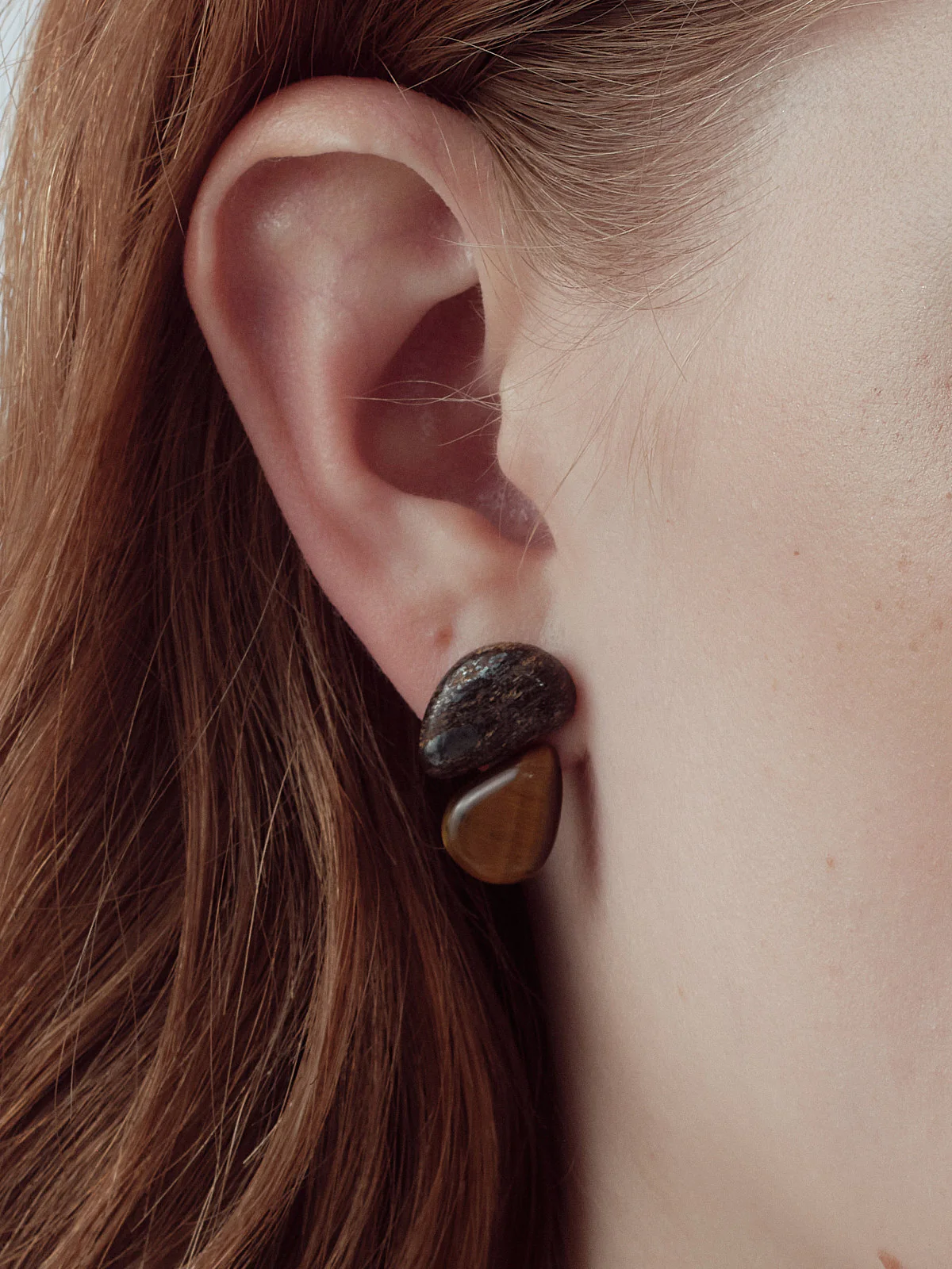 OLIO E ACETO Sterling Silver Tiger's Eye/Agate Glowing Earrings OLIO-OA14E08-SZZ Dark Brown/Brown - Image 4