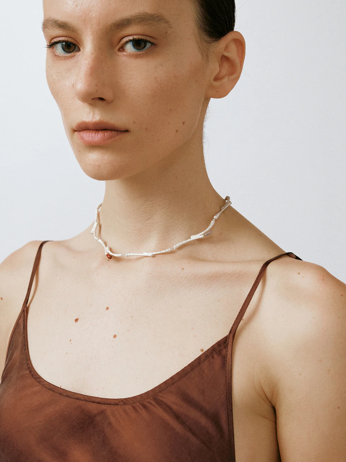 OLIO E ACETO Sterling Silver Twig Necklace OLIO-OA13N04-YHH Silver/Gray/Red - Image 8