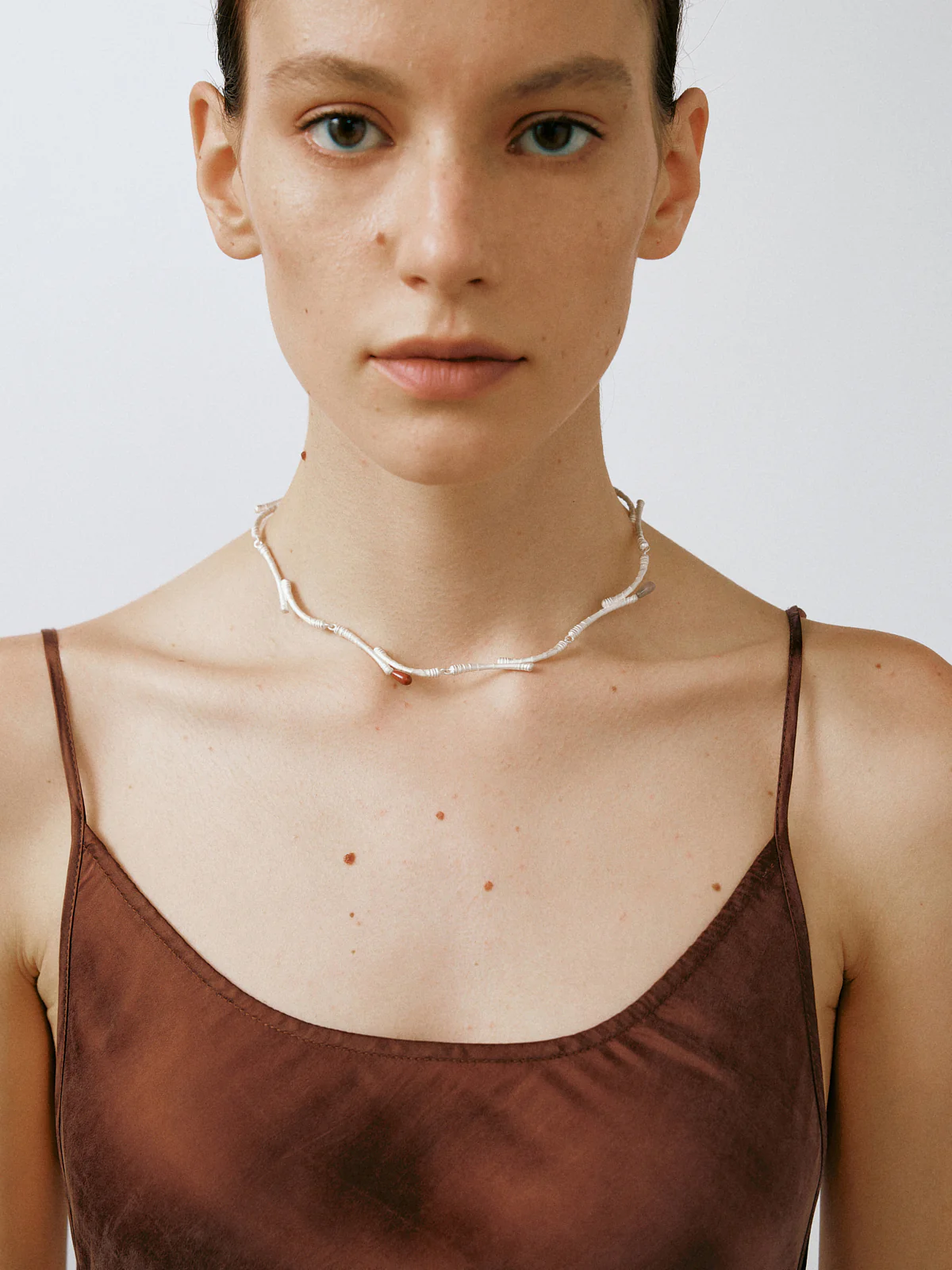 OLIO E ACETO Sterling Silver Twig Necklace OLIO-OA13N04-YHH Silver/Gray/Red - Image 9