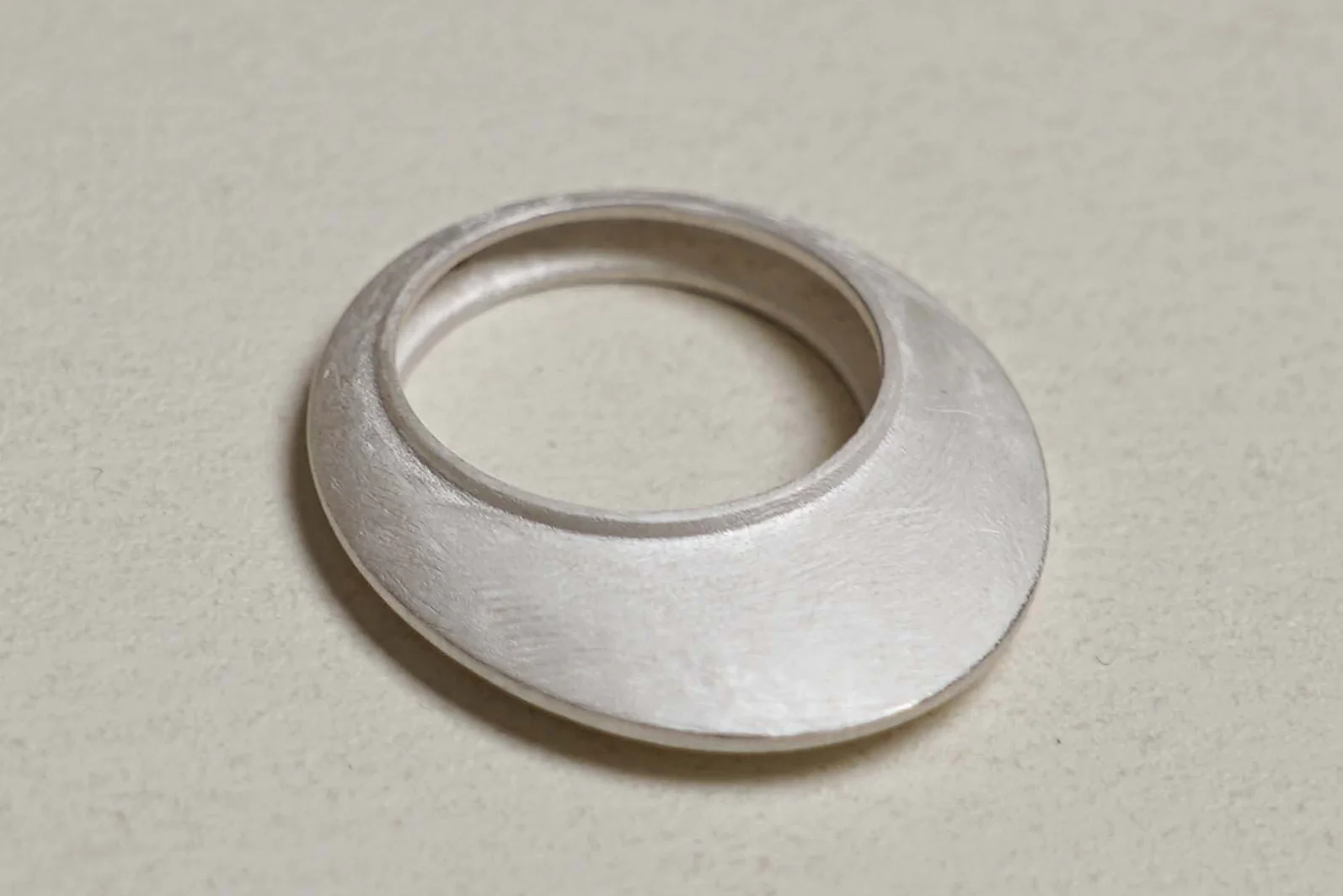OLIO E ACETO Sterling Silver Wide Ripple Ring OA03F20 - Image 3