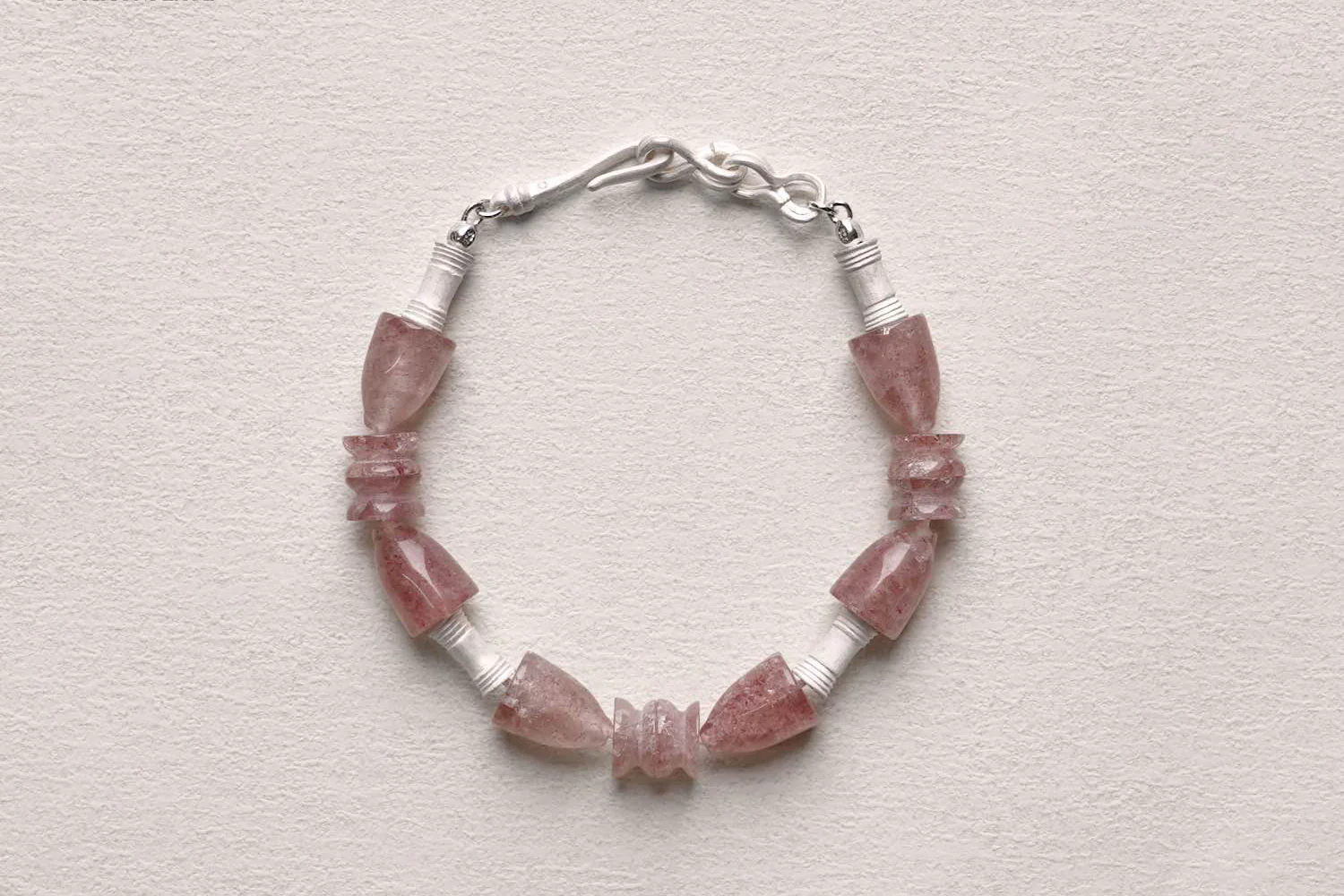 OLIO E ACETO Tanabata Special Series Sterling Silver Strawberry Crystal Fruit Bracelet OLIO-OA11A07-YIN-F Silver - Image 4
