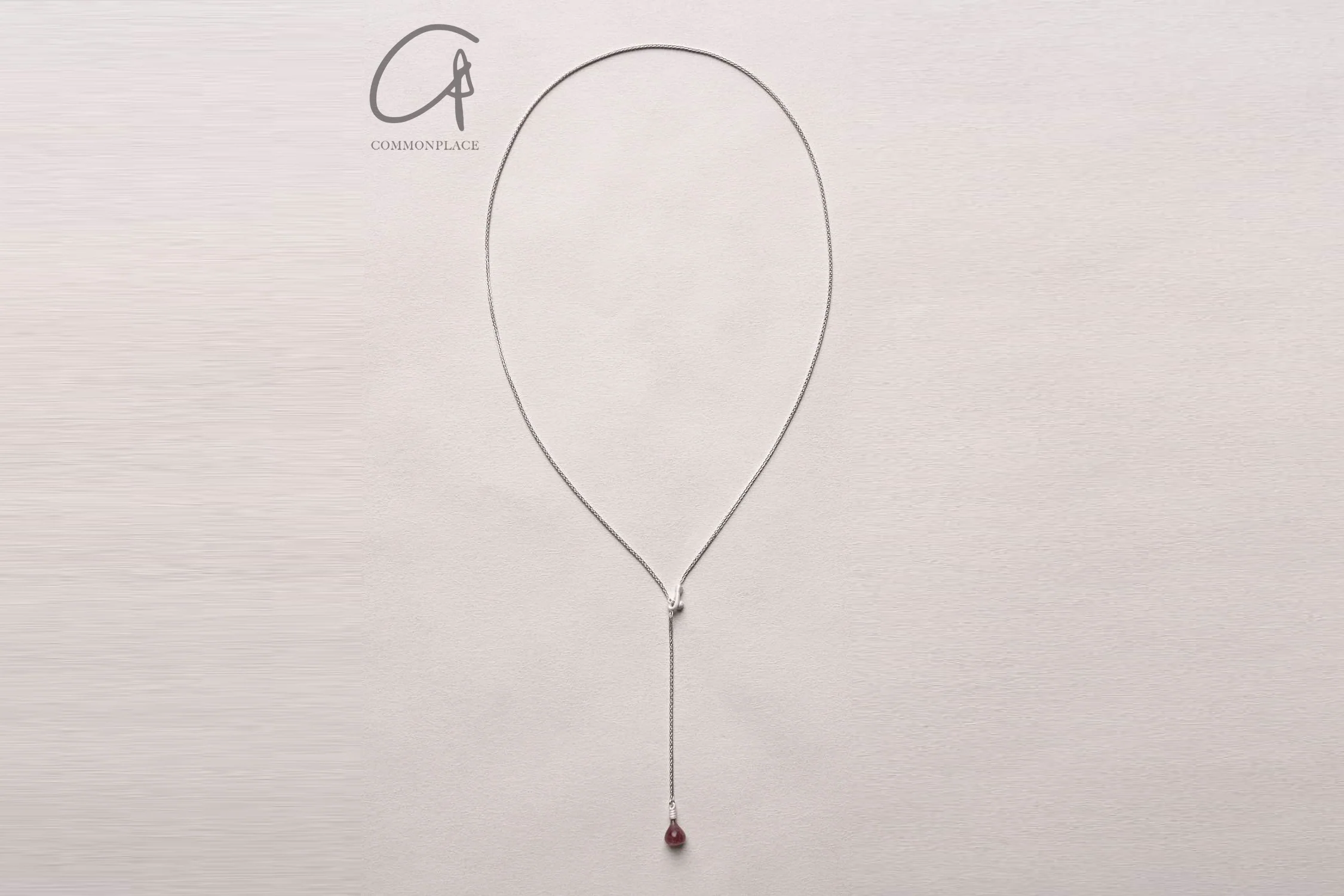 OLIO E ACETO Tanabata Special Series Strawberry Crystal Water Drop Fruit Long Necklace OLIO-OA11N21-YIN-F Silver