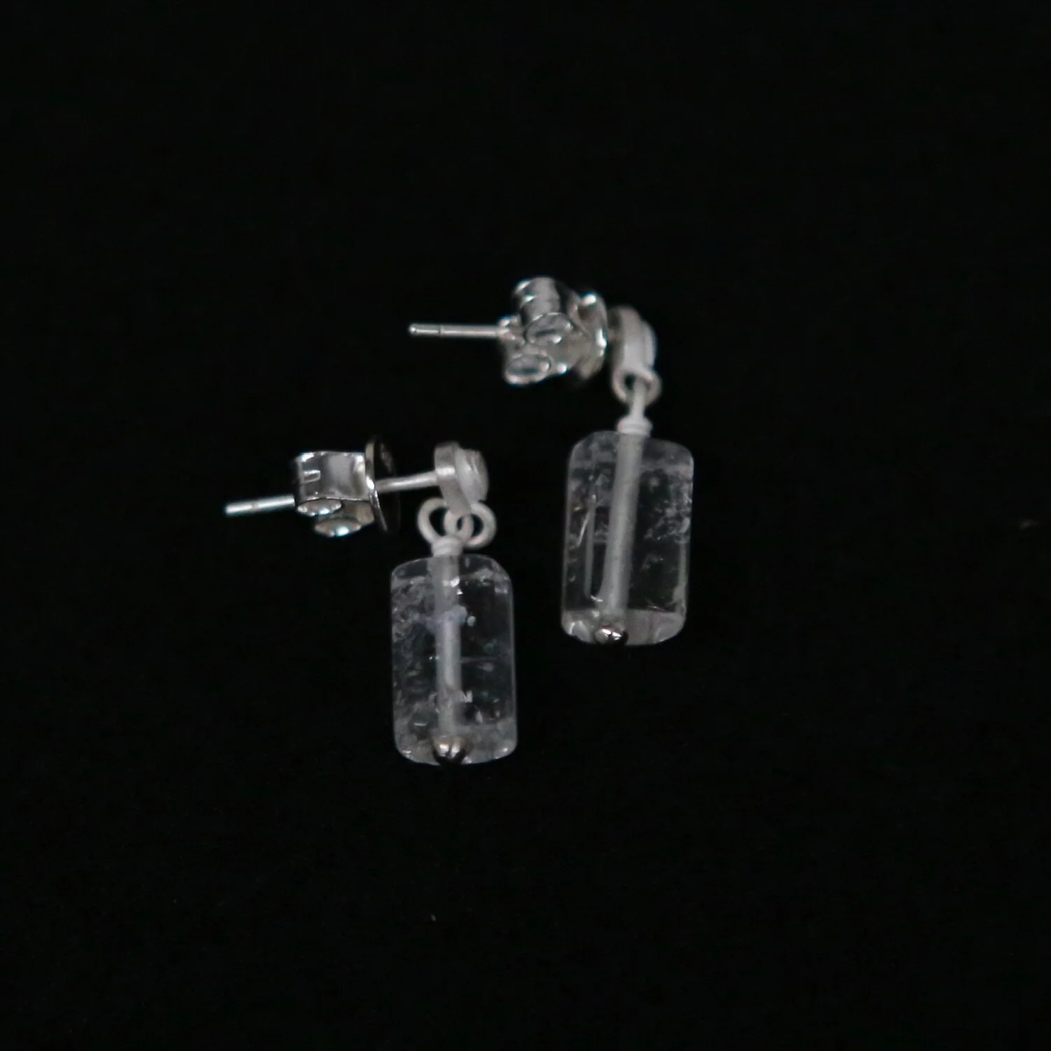 OLIO E ACETO Tiger Eye/White Crystal Sterling Silver Pendant Earrings OLIO-OA14E11-BY White/Silver (OA14E10) - Image 2