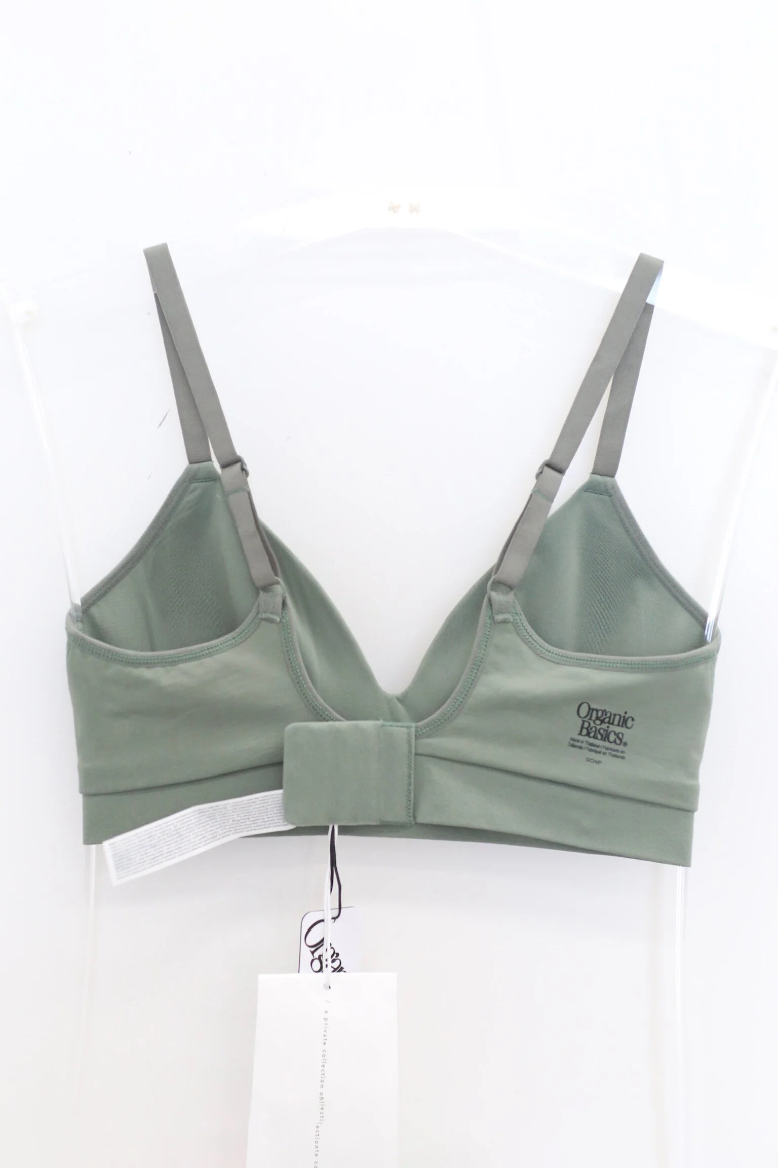 ORGANIC BASICS 26SS Smooth Padded Bra OB-OB120013-Seaweed - Image 2