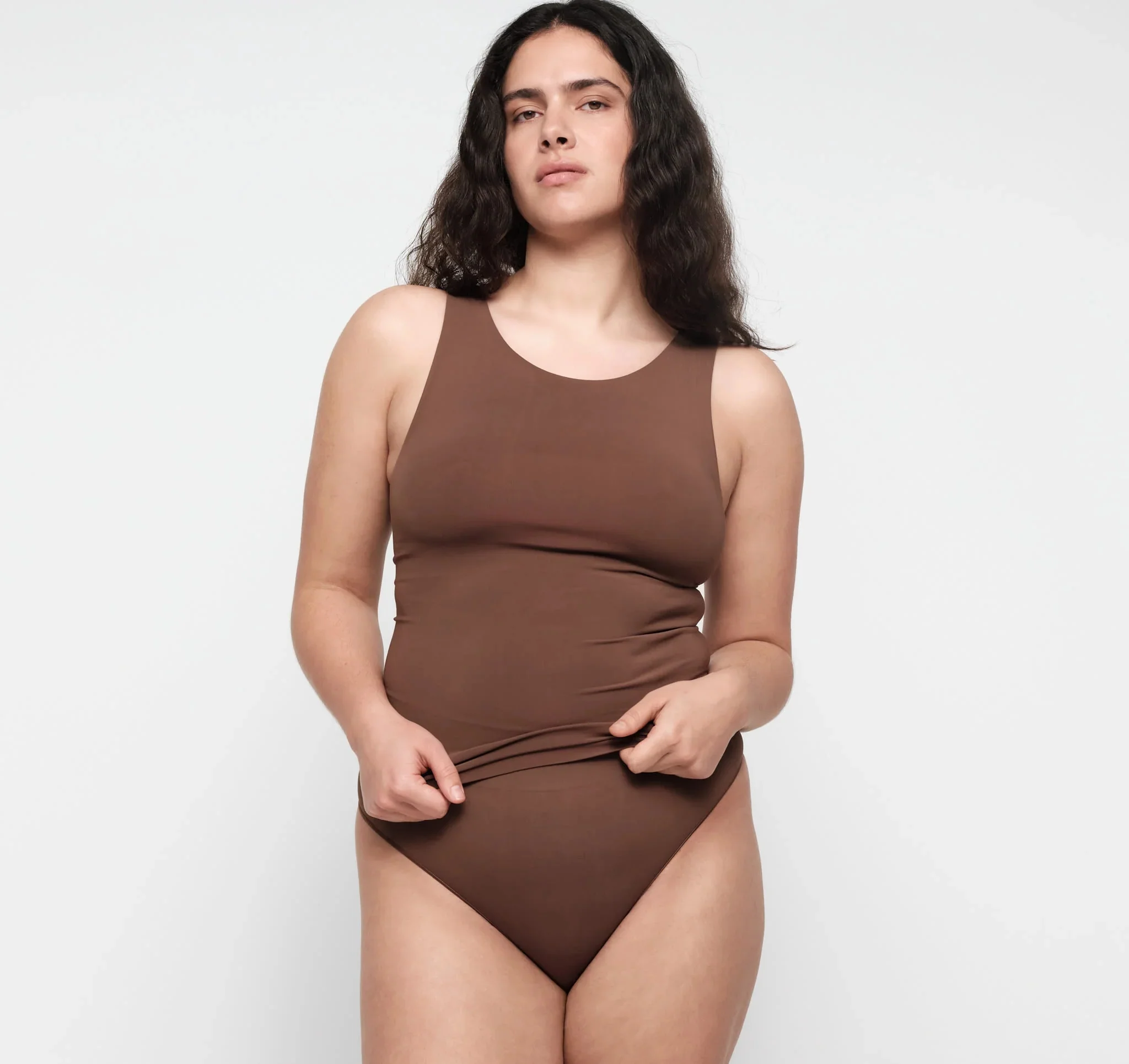 ORGANIC BASICS 26SS Smooth Tank Top OB-OB130069-Walnut - Image 5