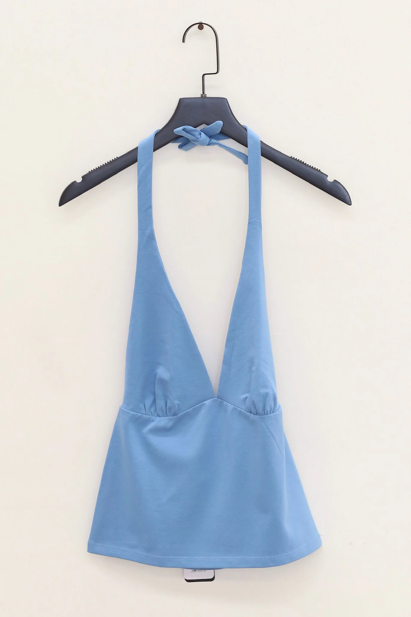 ORGANIC BASICS 26SS V-Neck Lace-Up Camisole – Form-Fitting Cut (OB-OB410106-Scandi Sea)