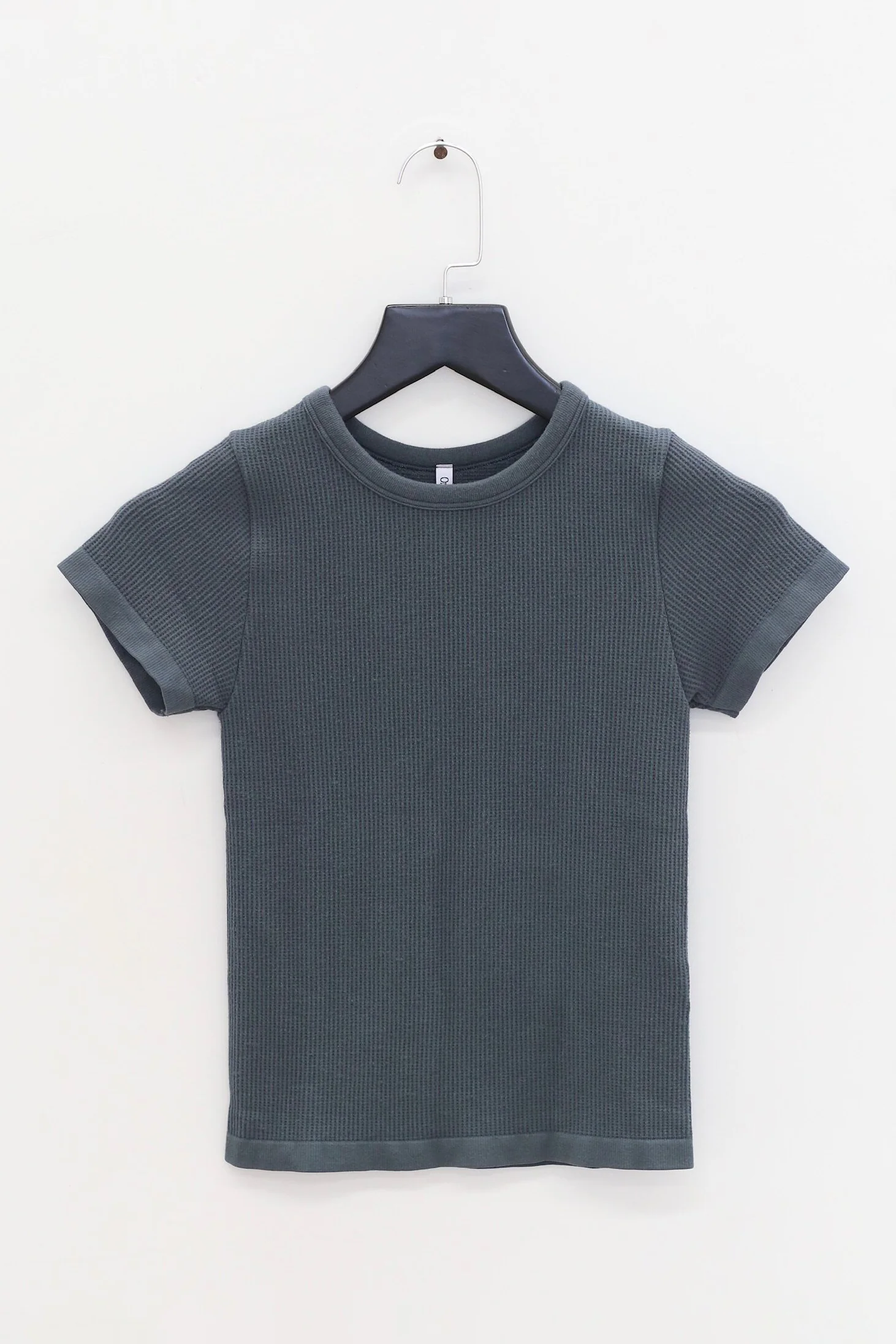 ORGANIC BASICS SS26 Seamless Waffle T-Shirt OB-OB130067-Thunder