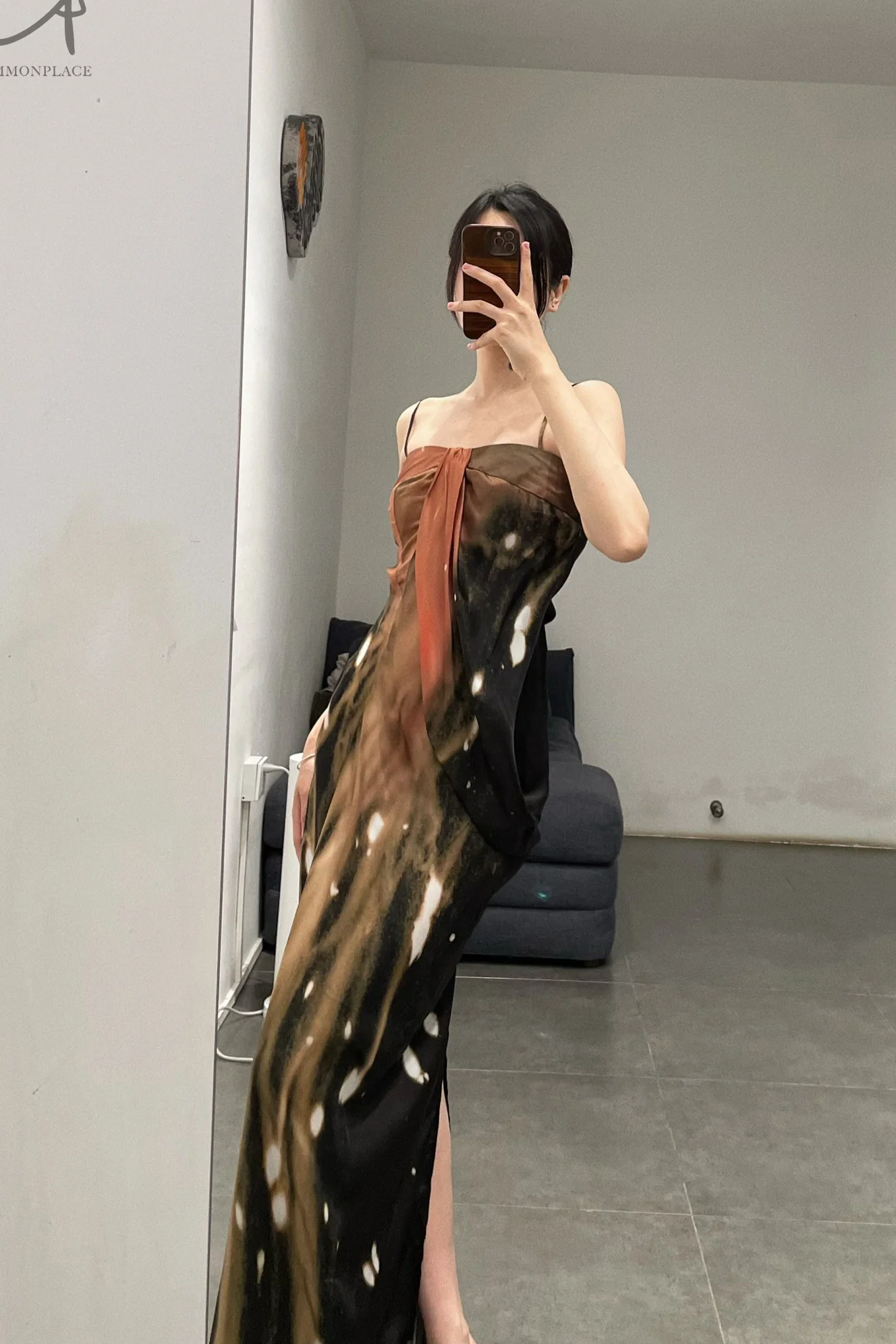 OUDE WAAG 24 Autumn and Winter Asymmetric Drape Dress OW-24AW- DS23P2BL092-HF POW1 Black Pink OW-24AW-DS02P1PK220 - Image 11