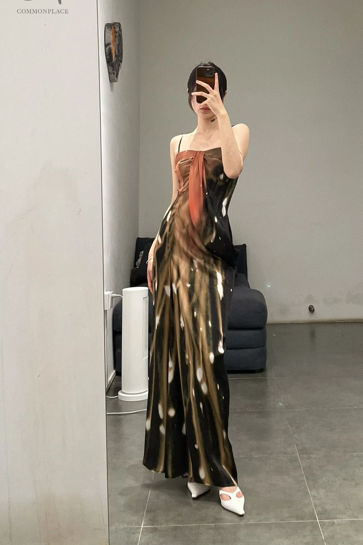 OUDE WAAG 24 Autumn and Winter Asymmetric Drape Dress OW-24AW- DS23P2BL092-HF POW1 Black Pink OW-24AW-DS02P1PK220 - Image 12