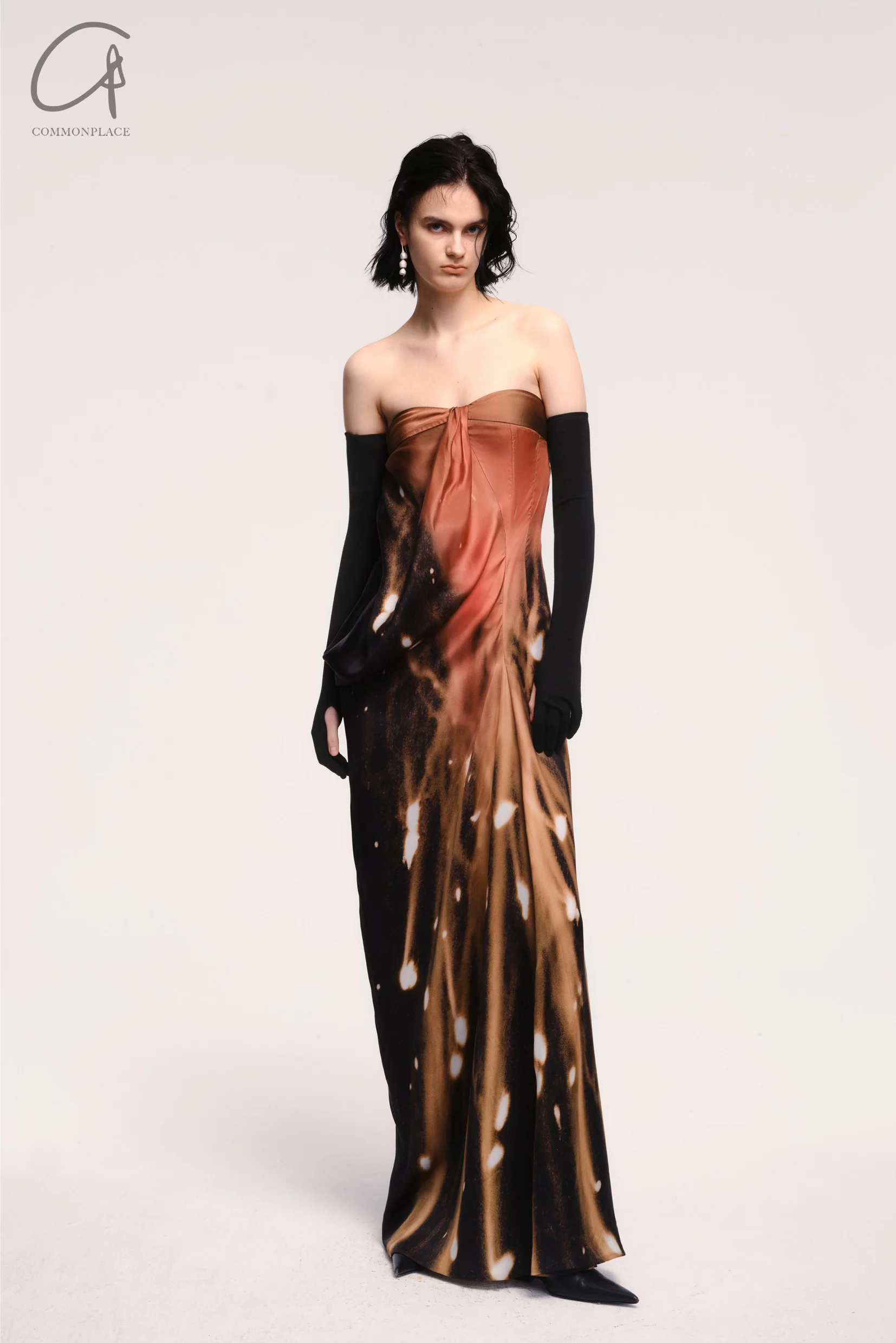 OUDE WAAG 24 Autumn and Winter Asymmetric Drape Dress OW-24AW- DS23P2BL092-HF POW1 Black Pink OW-24AW-DS02P1PK220 - Image 3