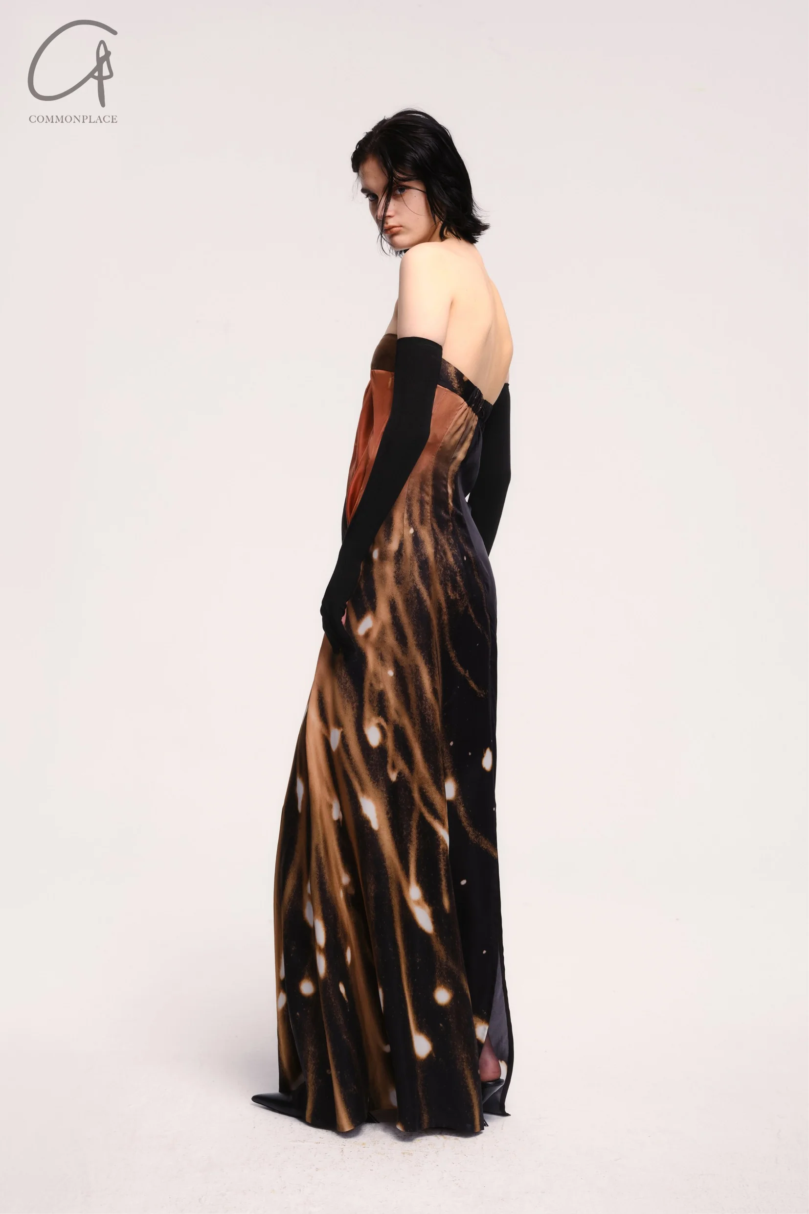 OUDE WAAG 24 Autumn and Winter Asymmetric Drape Dress OW-24AW- DS23P2BL092-HF POW1 Black Pink OW-24AW-DS02P1PK220 - Image 4