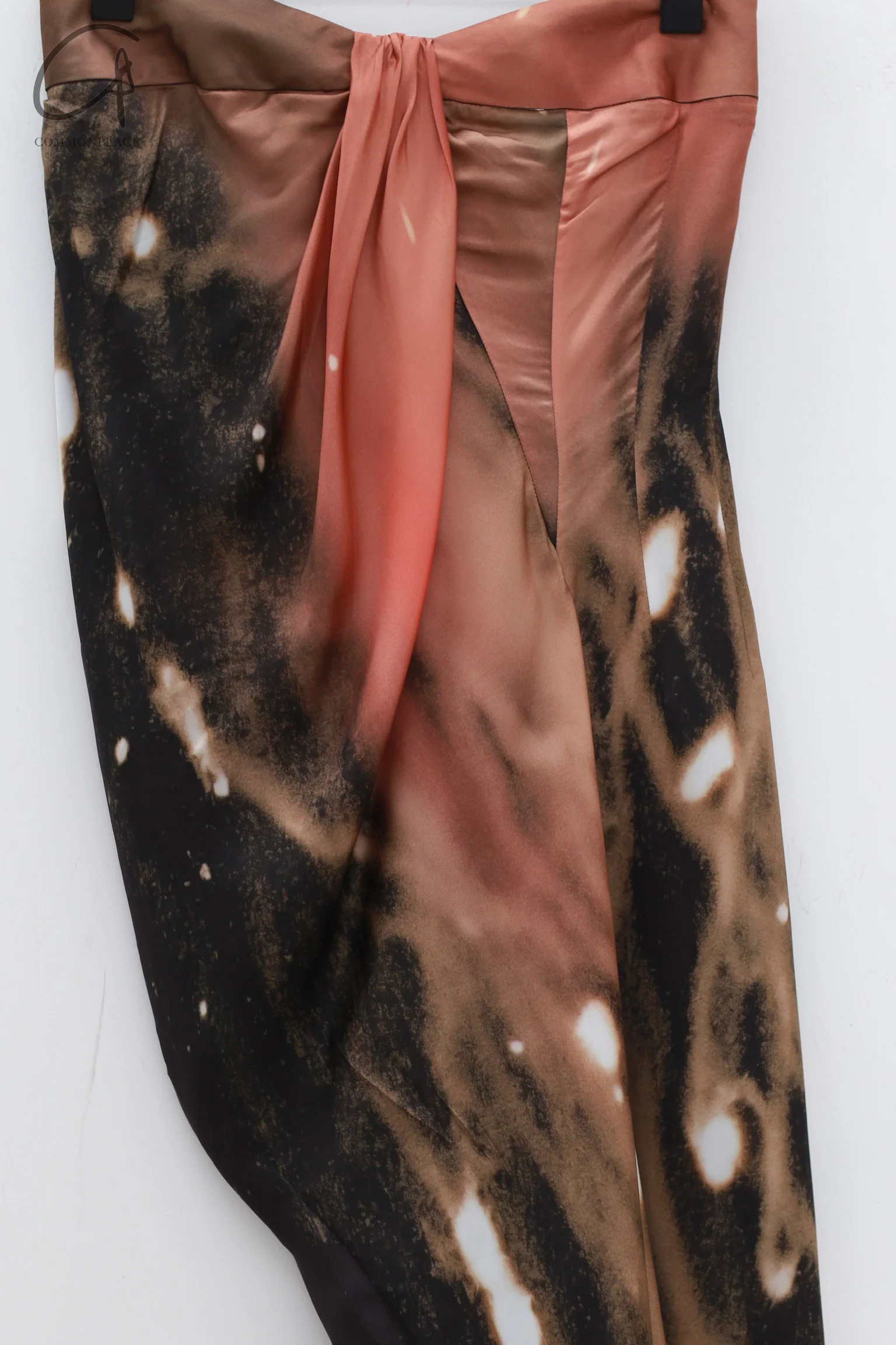 OUDE WAAG 24 Autumn and Winter Asymmetric Drape Dress OW-24AW- DS23P2BL092-HF POW1 Black Pink OW-24AW-DS02P1PK220 - Image 8