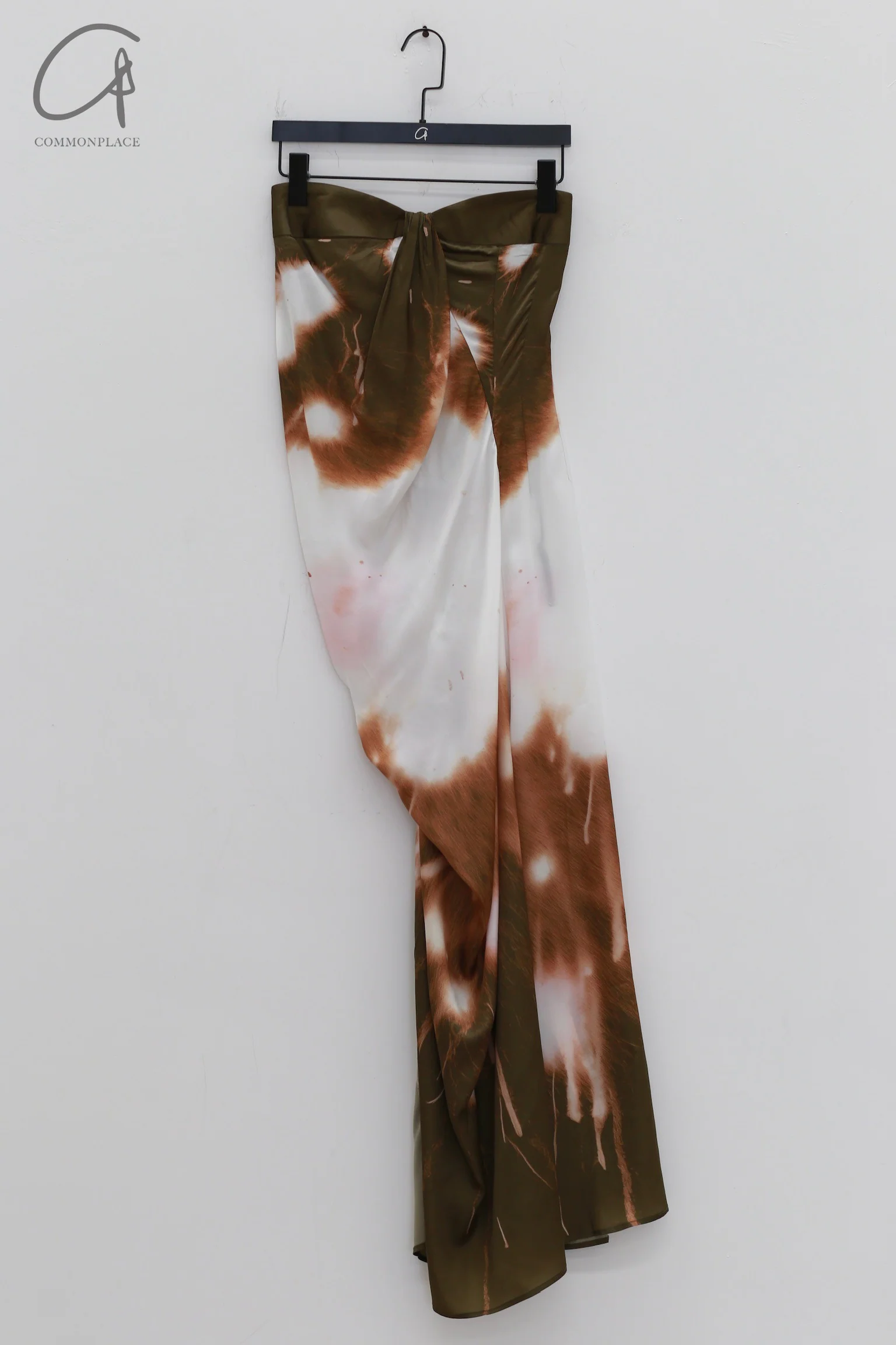 OUDE WAAG 24 Autumn and Winter Asymmetric Drape Dress OW-24AW- DS23P2GR053-LC POW1 Green Orange OW-24AW-DS02P1PK220 - Image 6