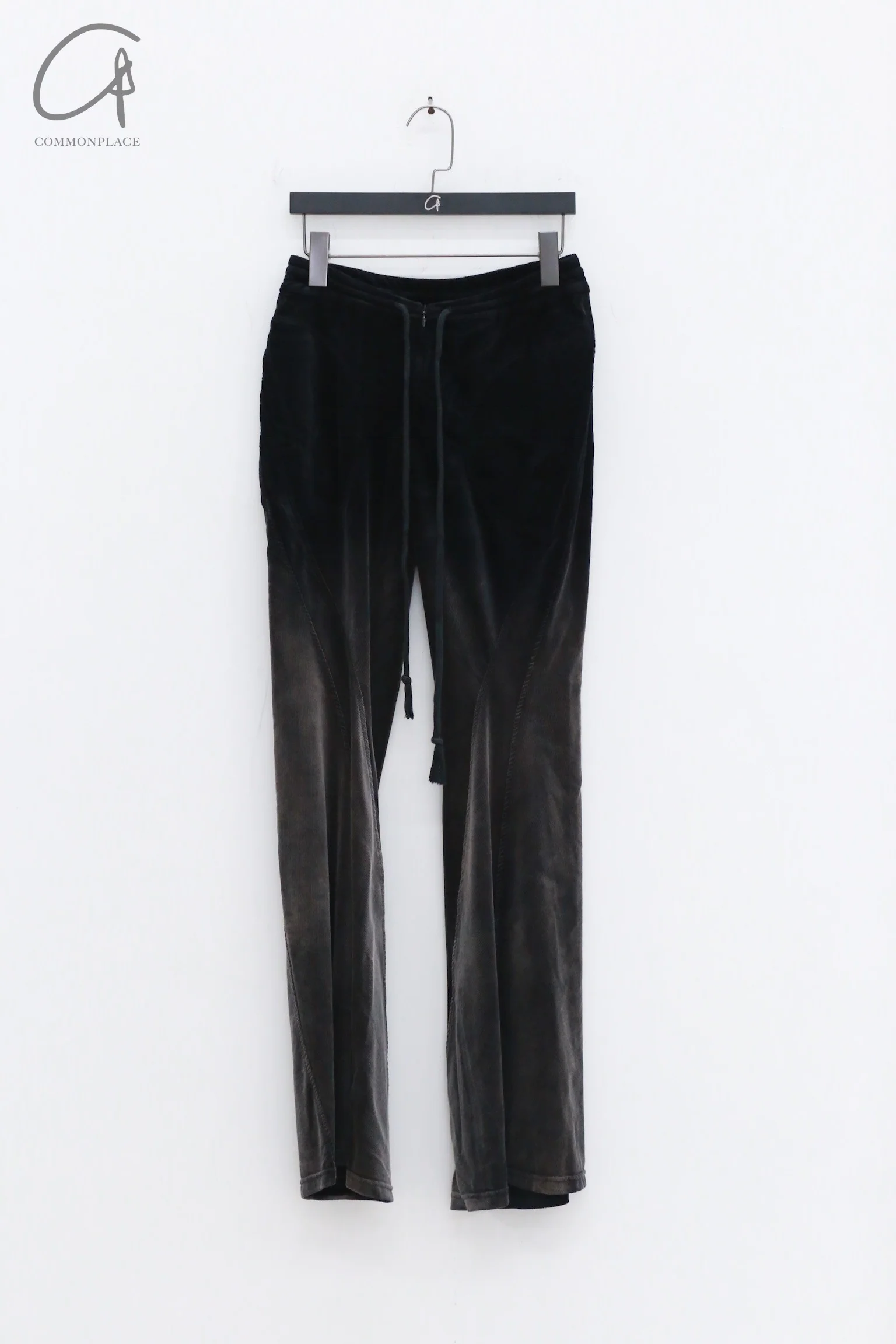 OUDE WAAG 24 Autumn and Winter Corduroy Slim Flared Pants OW-OW-24AW-PT06-HEI Black - Image 3