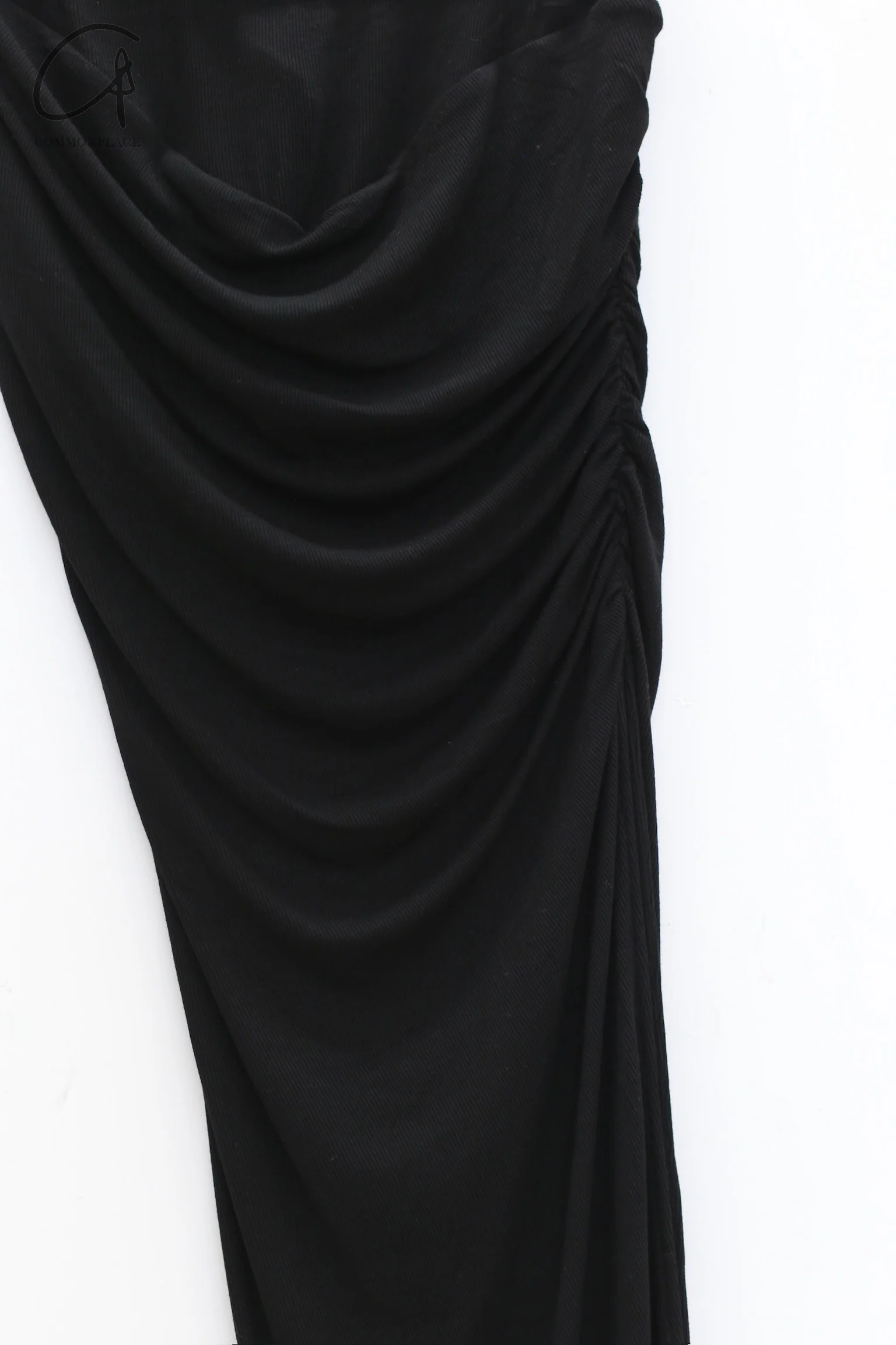 OUDE WAAG 24 Autumn and Winter Knitted Asymmetric Skirt Series OW-24AW -SK17R1BL900-HEI Black OW-24AW -SK17 - Image 7