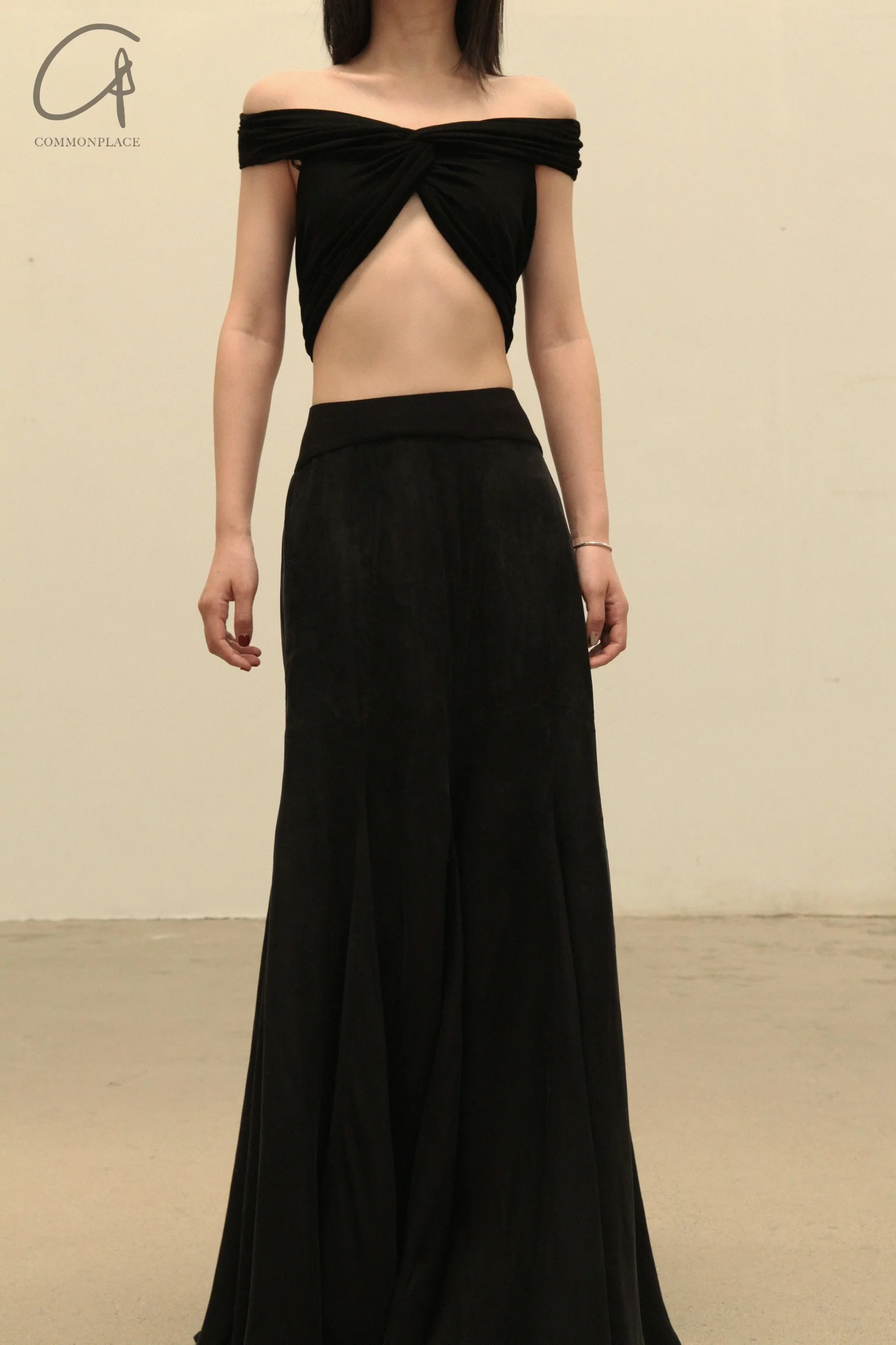 OUDE WAAG 24 Autumn and Winter Knot Shoulder Bra Series OW-24AW-AS03R1BL900-HEI Black OW-24AW-AS03 - Image 2
