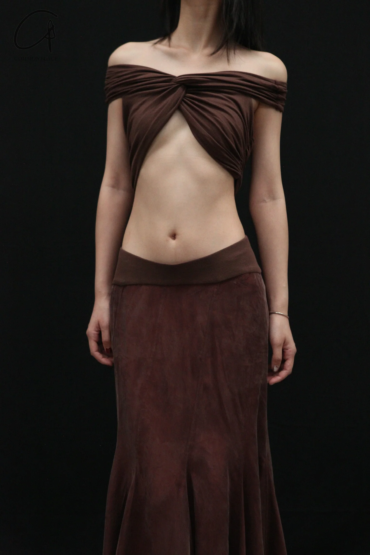 OUDE WAAG 24 Autumn and Winter Knot Shoulder Bra Series OW-24AW -AS03R1BR440-KF Coffee OW-24AW-AS03 - Image 3