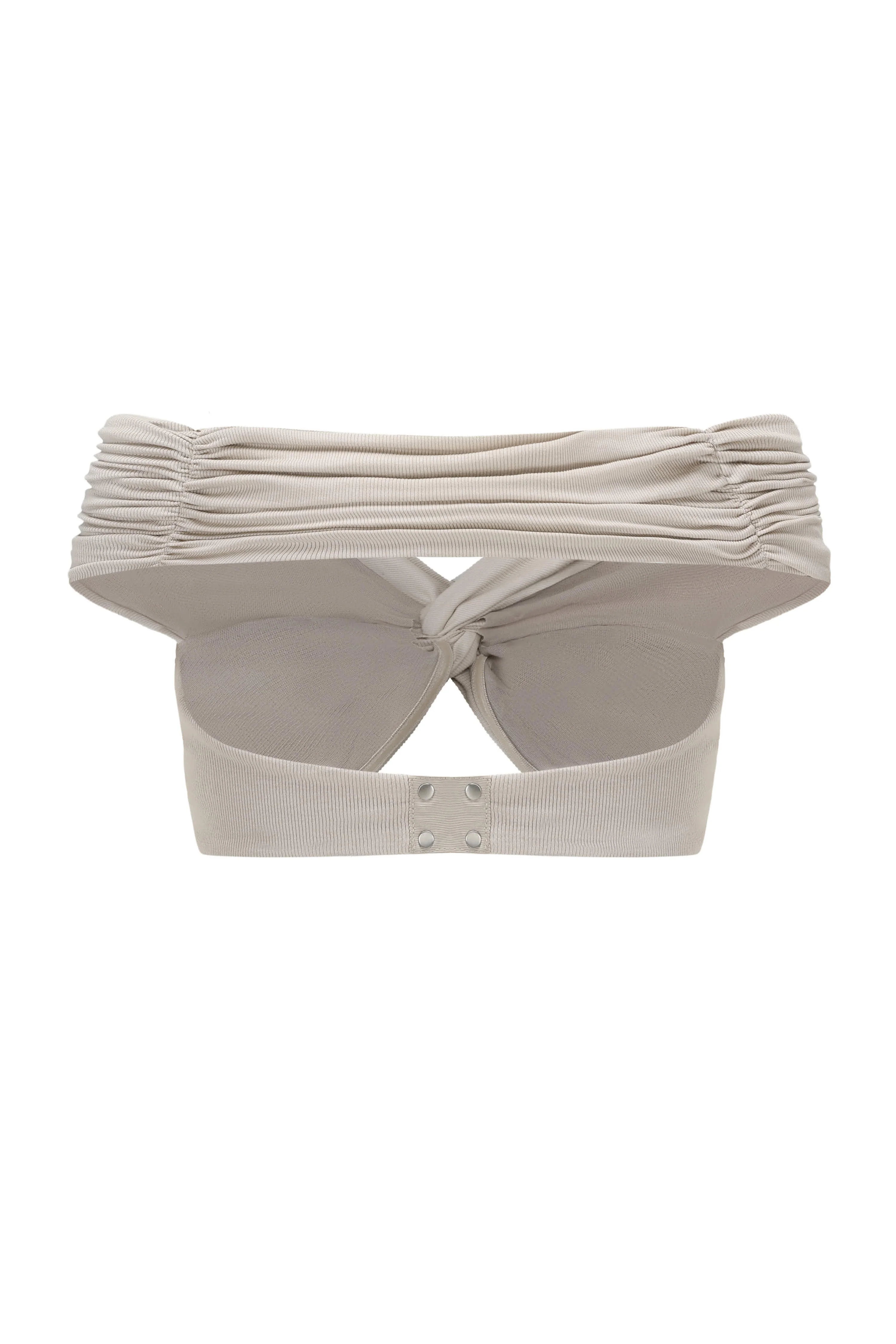 OUDE WAAG 24 Autumn and Winter Knot Shoulder Bra Series OW-24AW -AS03R1GY820-HM Gray Beige OW-24AW-AS03 - Image 6