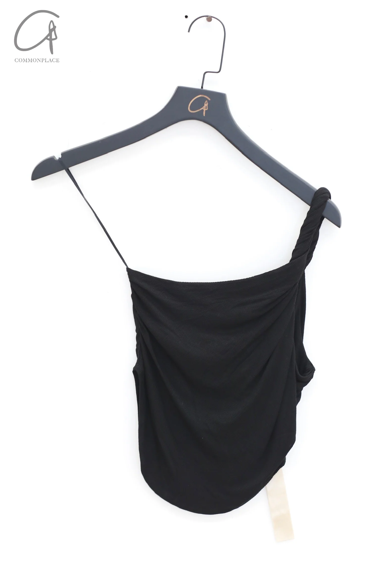 OUDE WAAG 24 autumn and winter one-shoulder knot vest OW-24AW -TP08R1BL900-HEI black OW-24AW -TP08 - Image 6