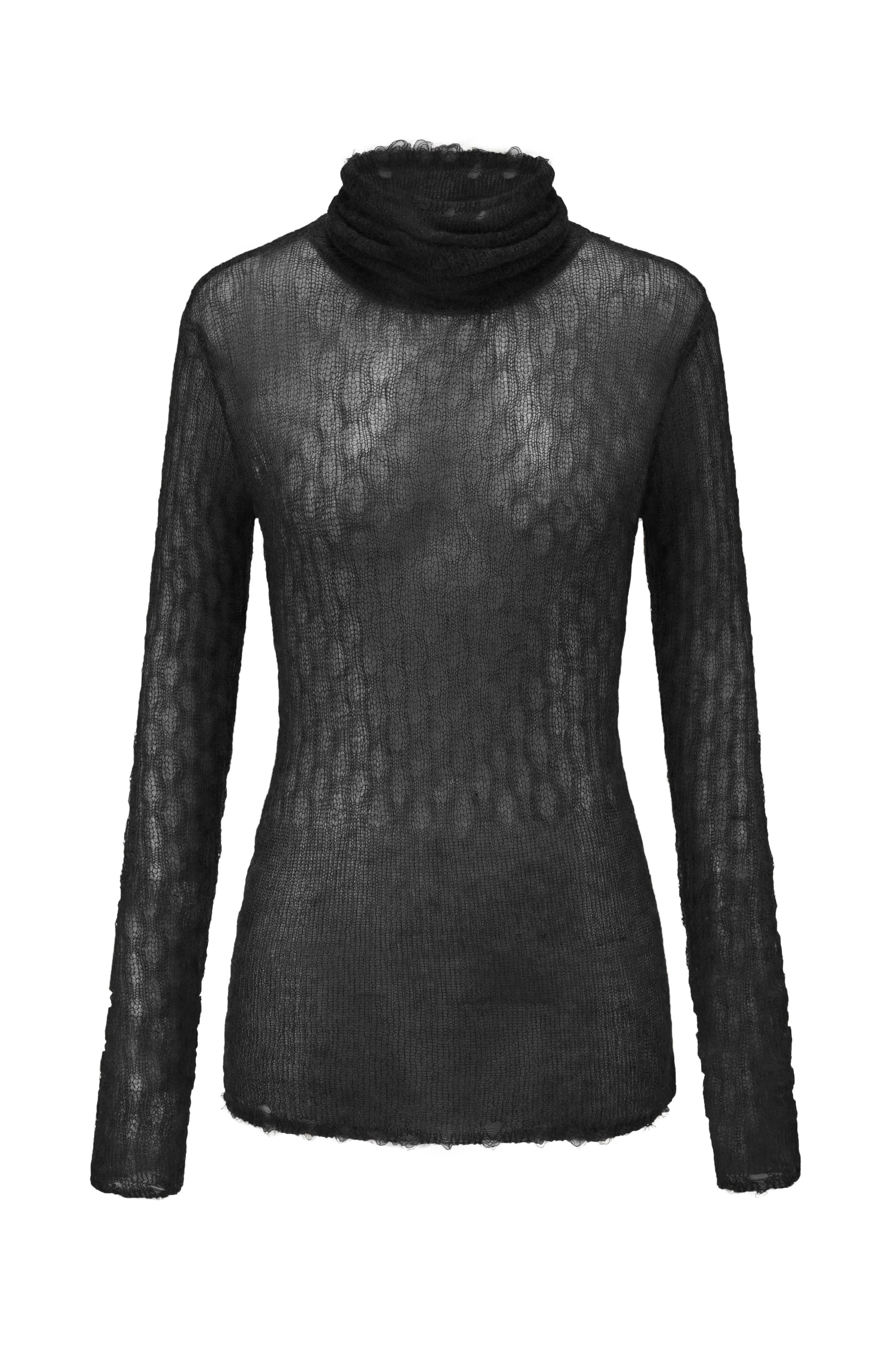 OUDE WAAG 24 Autumn and Winter Skin Knit Pullover OW-OW-24AW-KT05 Black