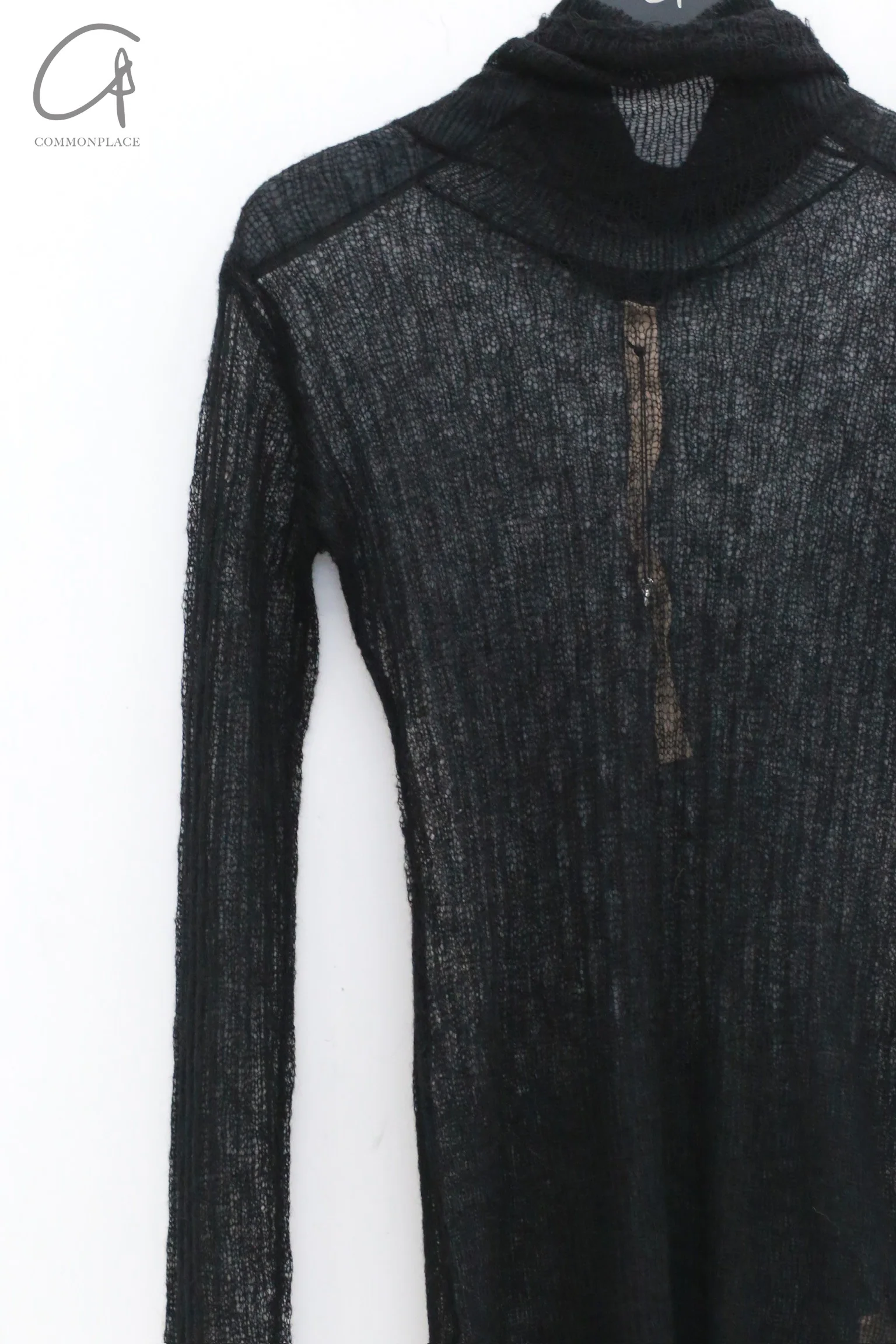 OUDE WAAG 24 Autumn and Winter Skin Knit Pullover OW-OW-24AW-KT05 Black - Image 4