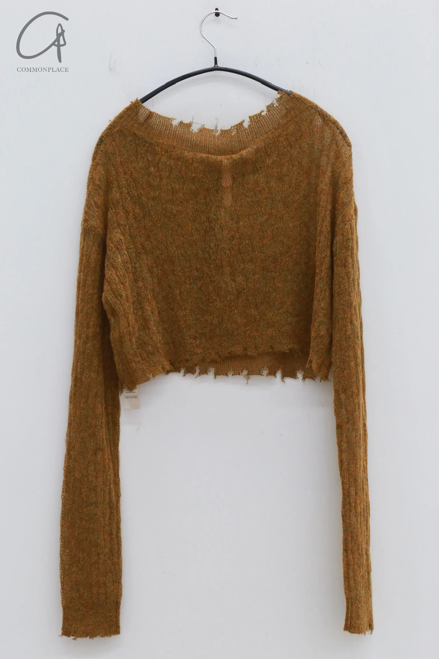 OUDE WAAG 24 Autumn and Winter Thin Wool Sweater OW-OW-24AW-KT04-HUANGLV Yellow Green - Image 6