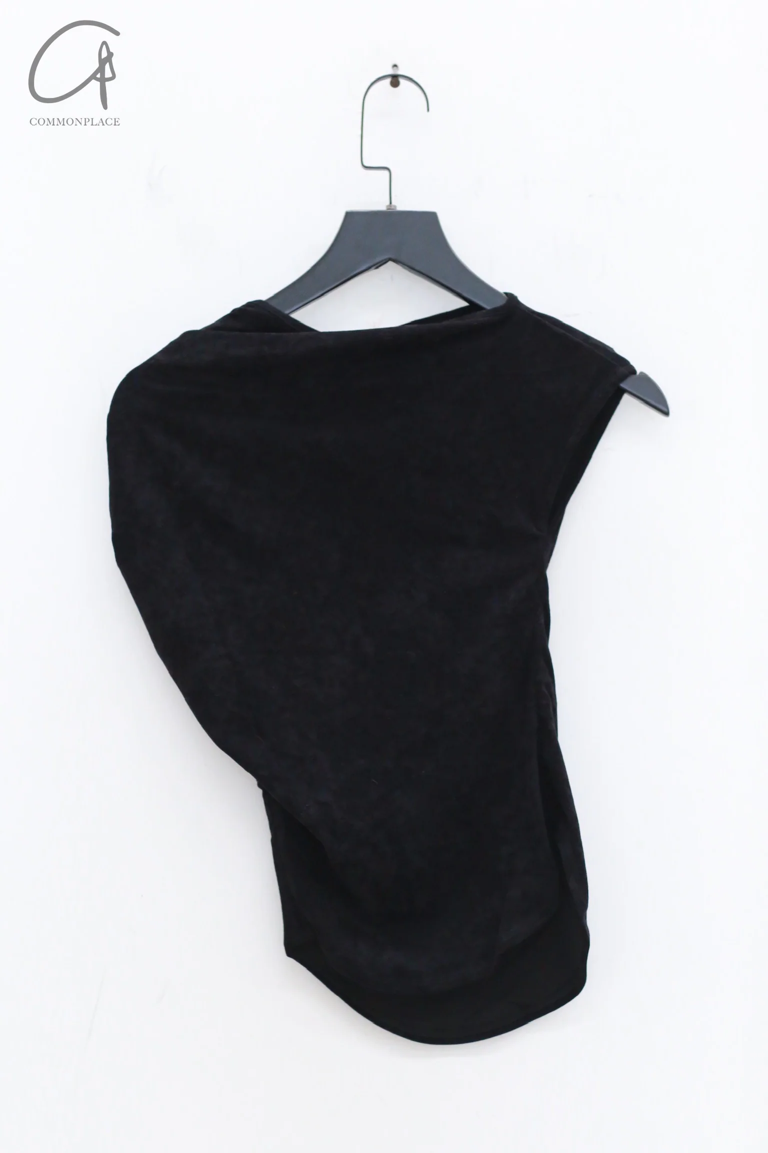 OUDE WAAG 24 autumn and winter velvet pleated top OW-OW-24AW-TP02-HEI black - Image 6