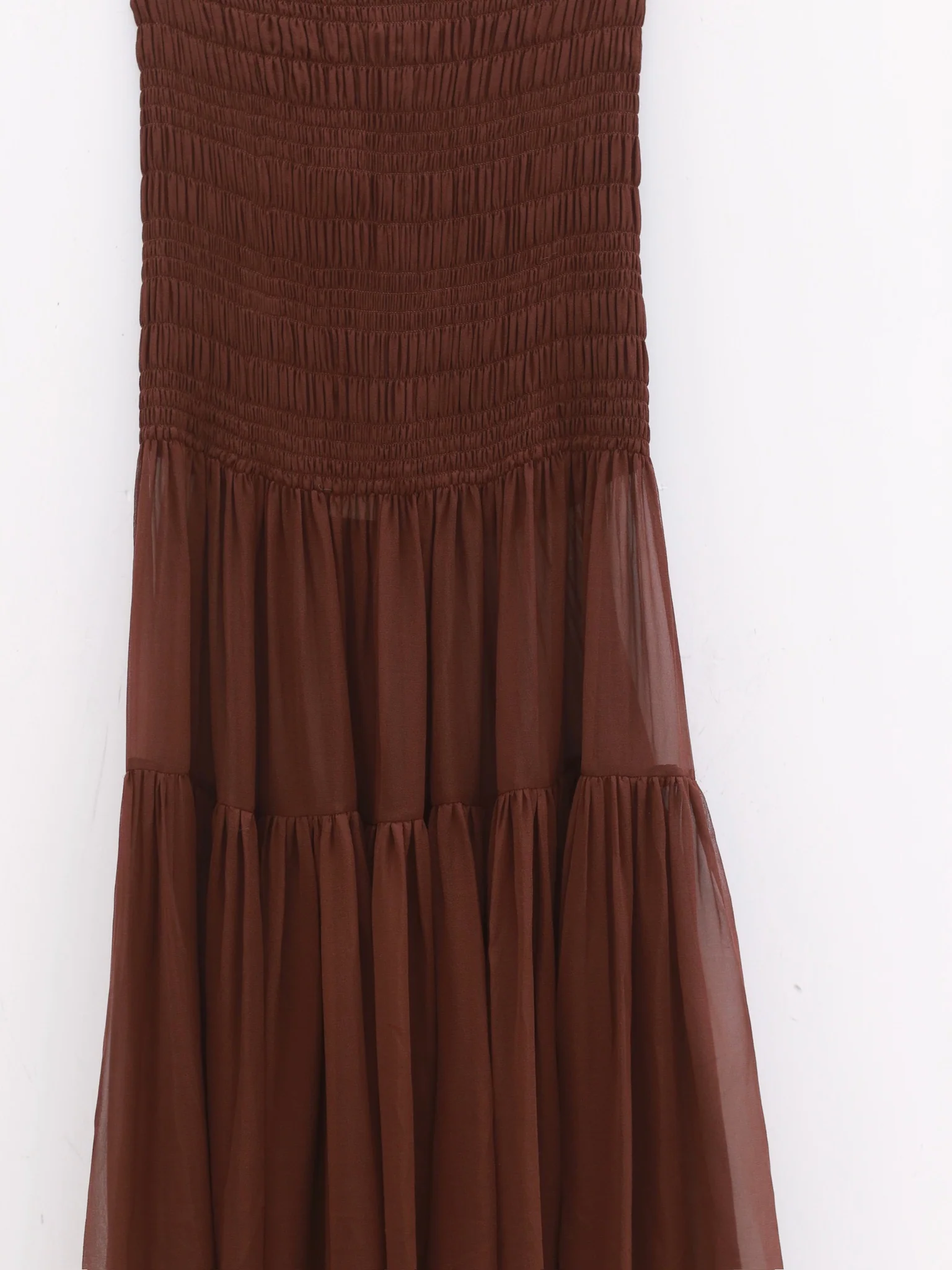 OUDE WAAG 25 Autumn and Winter Silk Pleated Skirt OW-OW-25AW-SK21S1BR440-KF Brown - Image 10