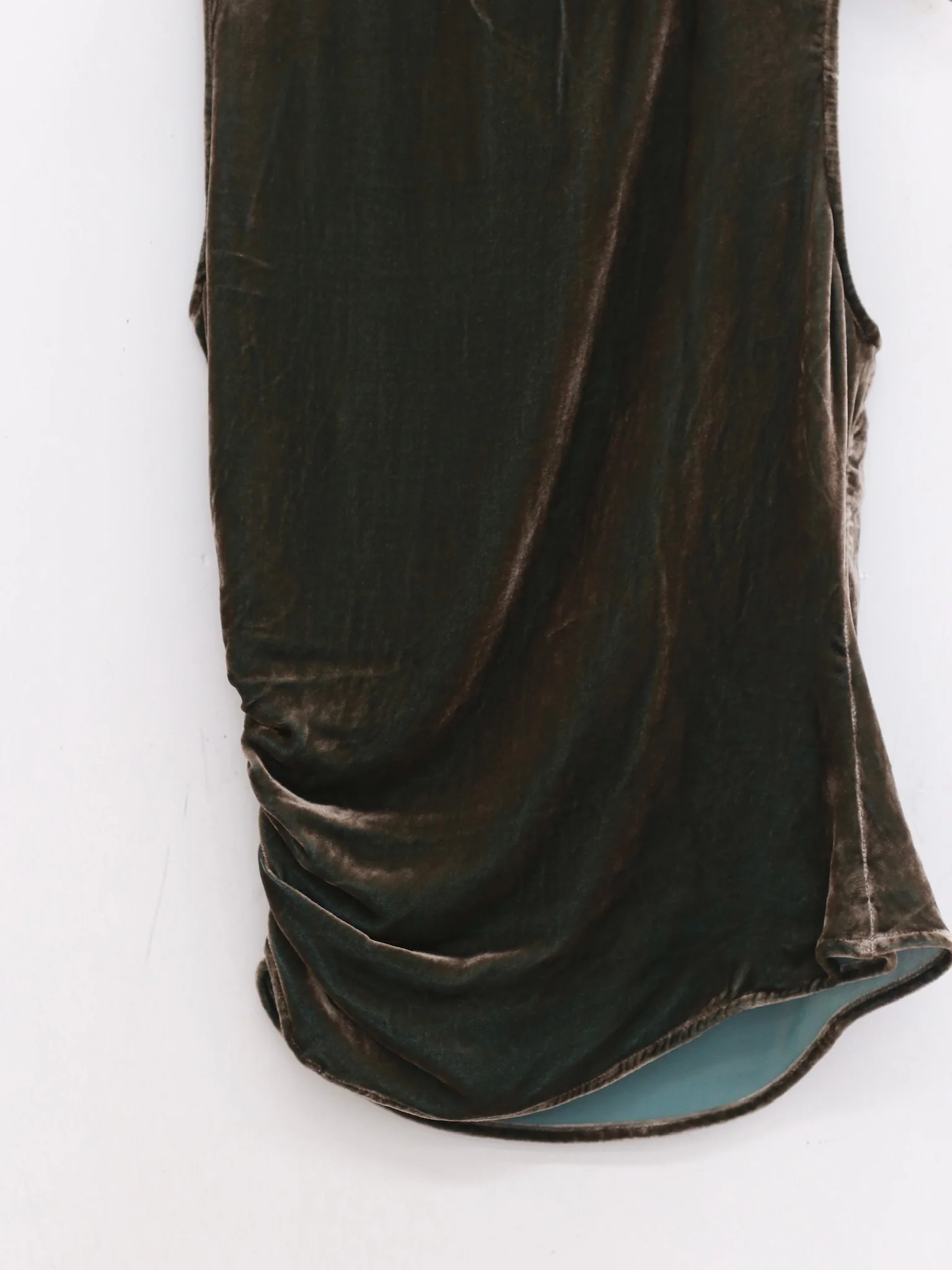 OUDE WAAG 25 Autumn/Winter Halter Neck Draped Velvet Vest OW-OW-25AW-TP13V1GR560-QG Gangqing - Image 11