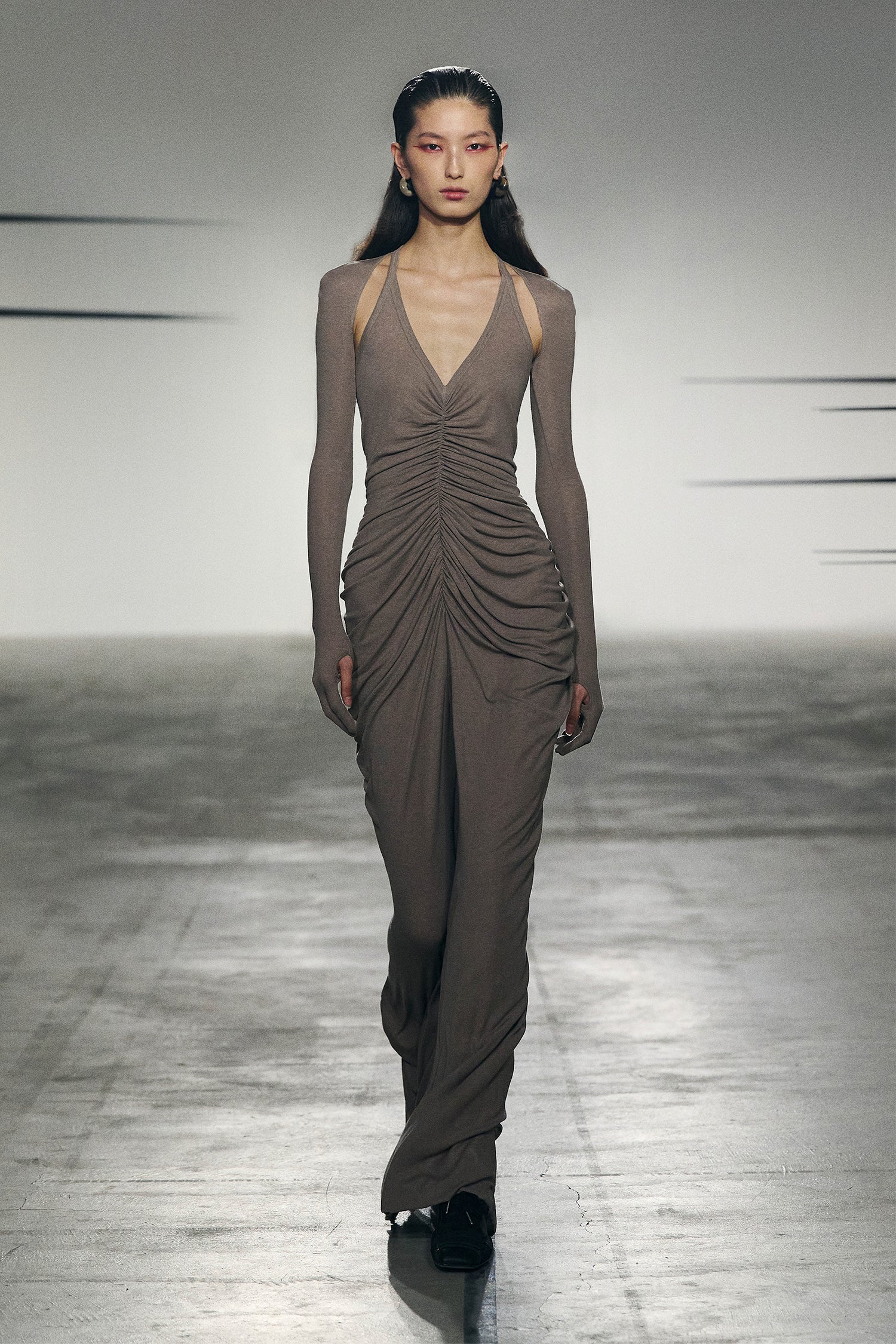 OUDE WAAG 25 Autumn/Winter Medea Dress OW-OW-25AW-DS19T2GY830-KWH Mineral Gray - Image 7