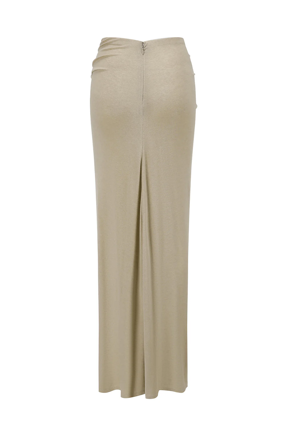 OUDE WAAG 25 Autumn/Winter Printed Draped Knitted Ribbed Skirt OW-OW-25AW-SK03T2GY850-MLH Oyster Gray - Image 2