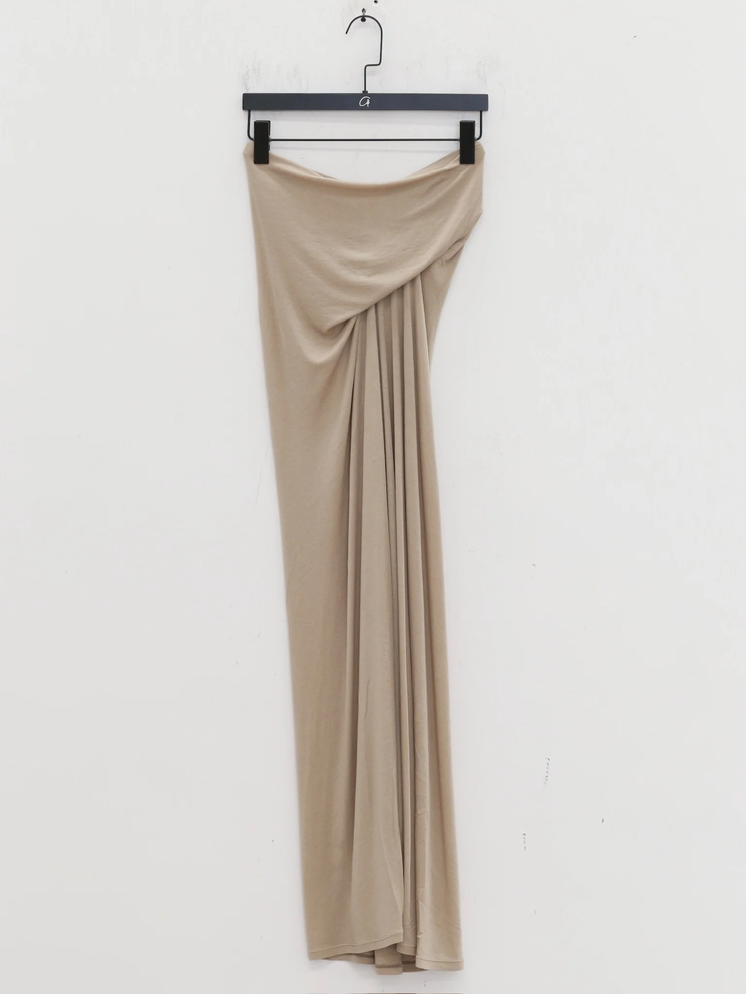 OUDE WAAG 25 Autumn/Winter Printed Draped Knitted Ribbed Skirt OW-OW-25AW-SK03T2GY850-MLH Oyster Gray - Image 3