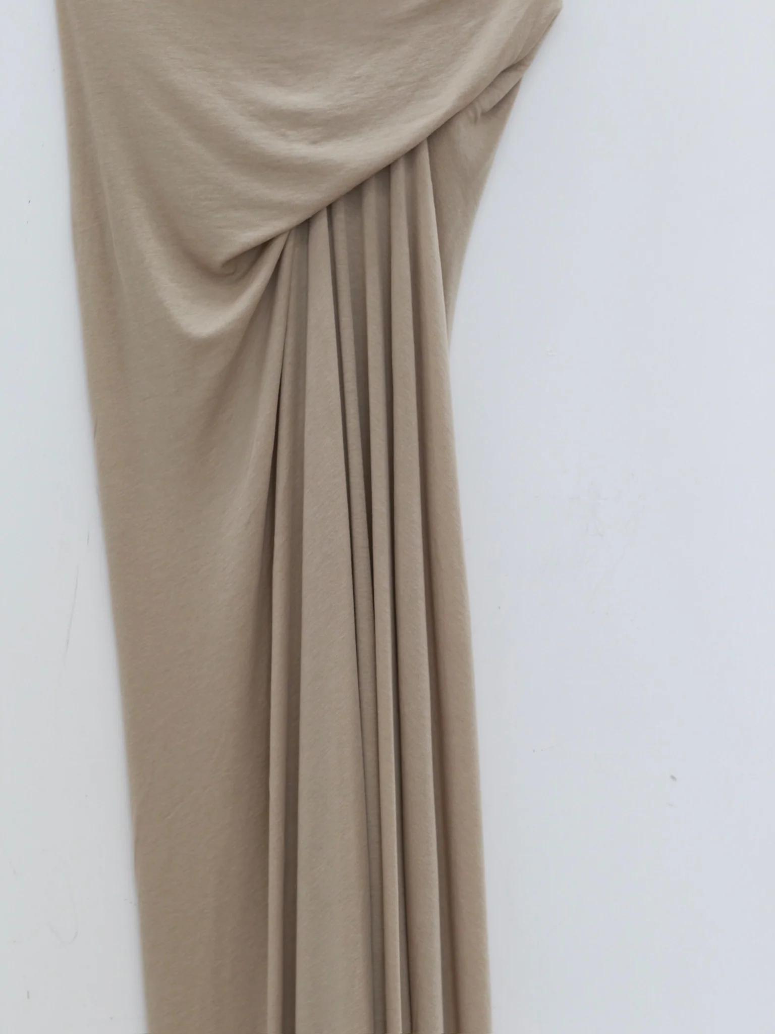 OUDE WAAG 25 Autumn/Winter Printed Draped Knitted Ribbed Skirt OW-OW-25AW-SK03T2GY850-MLH Oyster Gray - Image 4