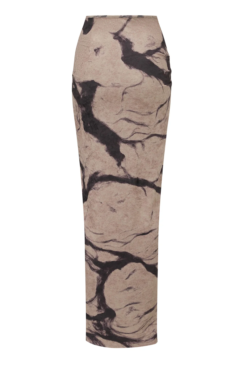 OUDE WAAG 25 Autumn/Winter Stretch Velvet Pleated Skirt OW-OW-25AW-SK17P2WI018-MHYH Beige Gray Print - Image 2