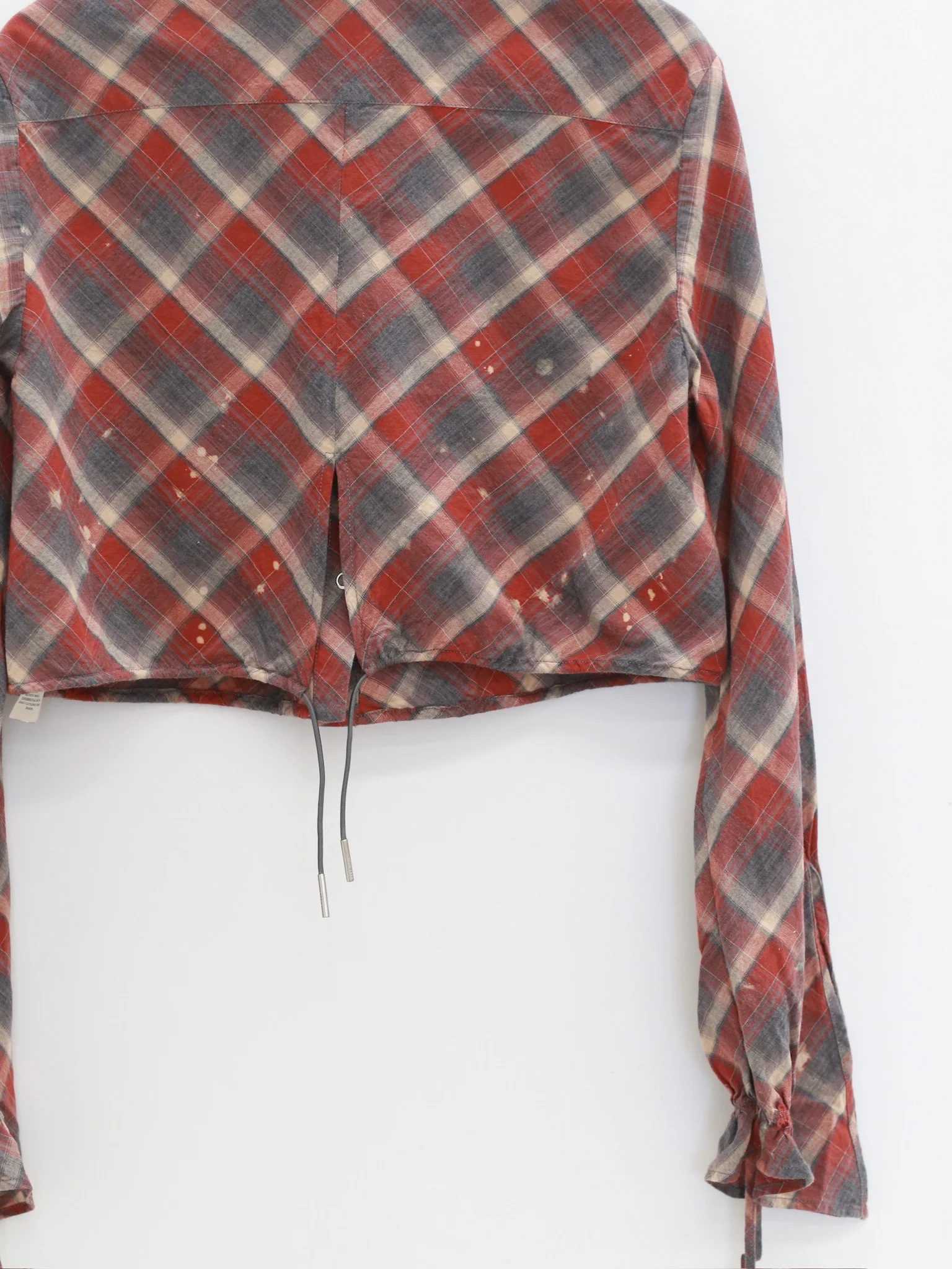 OUDE WAAG 25 Early Autumn Plaid Short Shirt OW-OW-25PF-ST01C1BU062-LHGW (BU062 Blue and Red Plaid) - Image 9