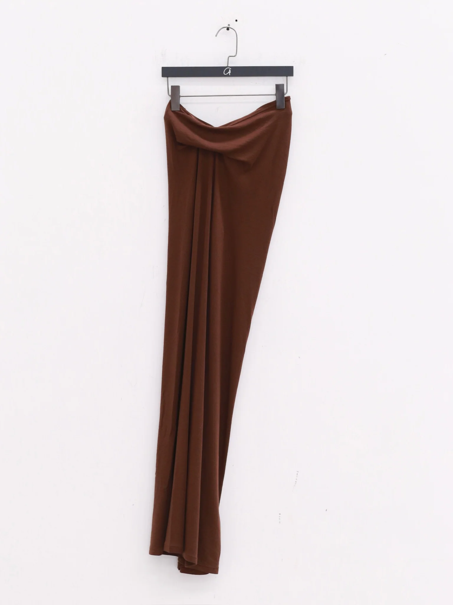 OUDE WAAG 25 Early Fall Draped Threaded Skirt OW-OW-25PF-SK05T2BR450-HZ Red Brown (OW-25PF-SK05) - Image 3