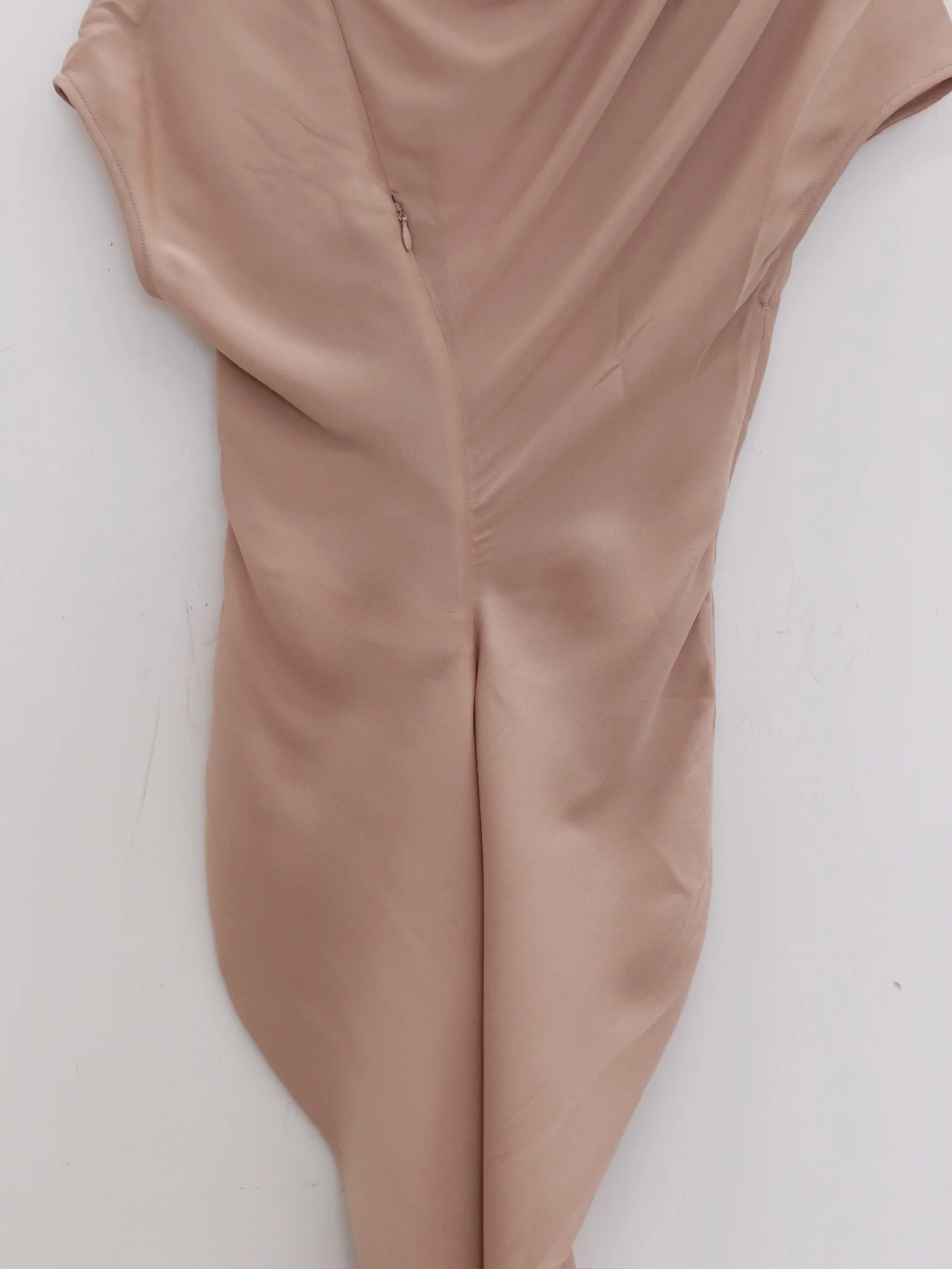 OUDE WAAG 25 Spring/Summer Asymmetric Drape Dress OW-OW-25SS-DS11P1PK220-OUFEN Lotus Root Powder OW-25SS-DS11 - Image 5