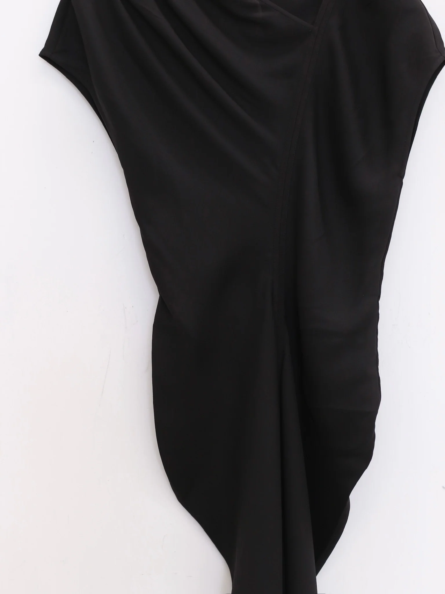 OUDE WAAG 25 Spring/Summer Asymmetric Draped Dress OW-OW-25SS-DS11P1BL900-HEI Black OW-25SS-DS11 - Image 5