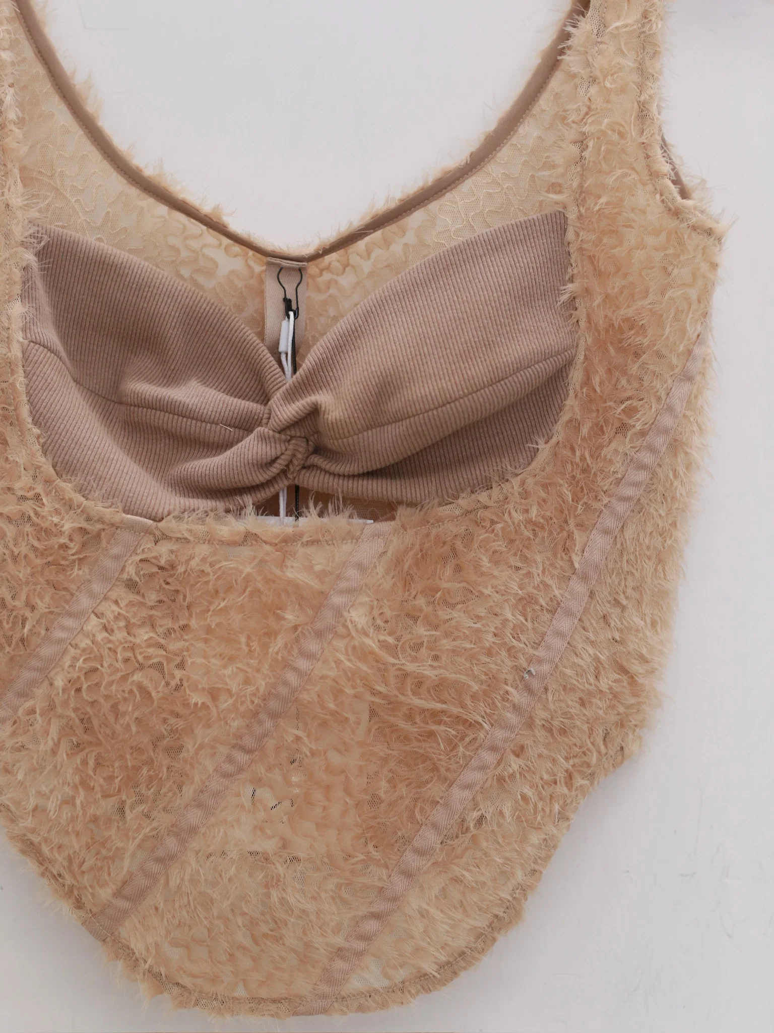 OUDE WAAG 25 Spring/Summer Coral Splicing Bra OW-OW-25SS-TP19P1NU000-LUO Nude - Image 5