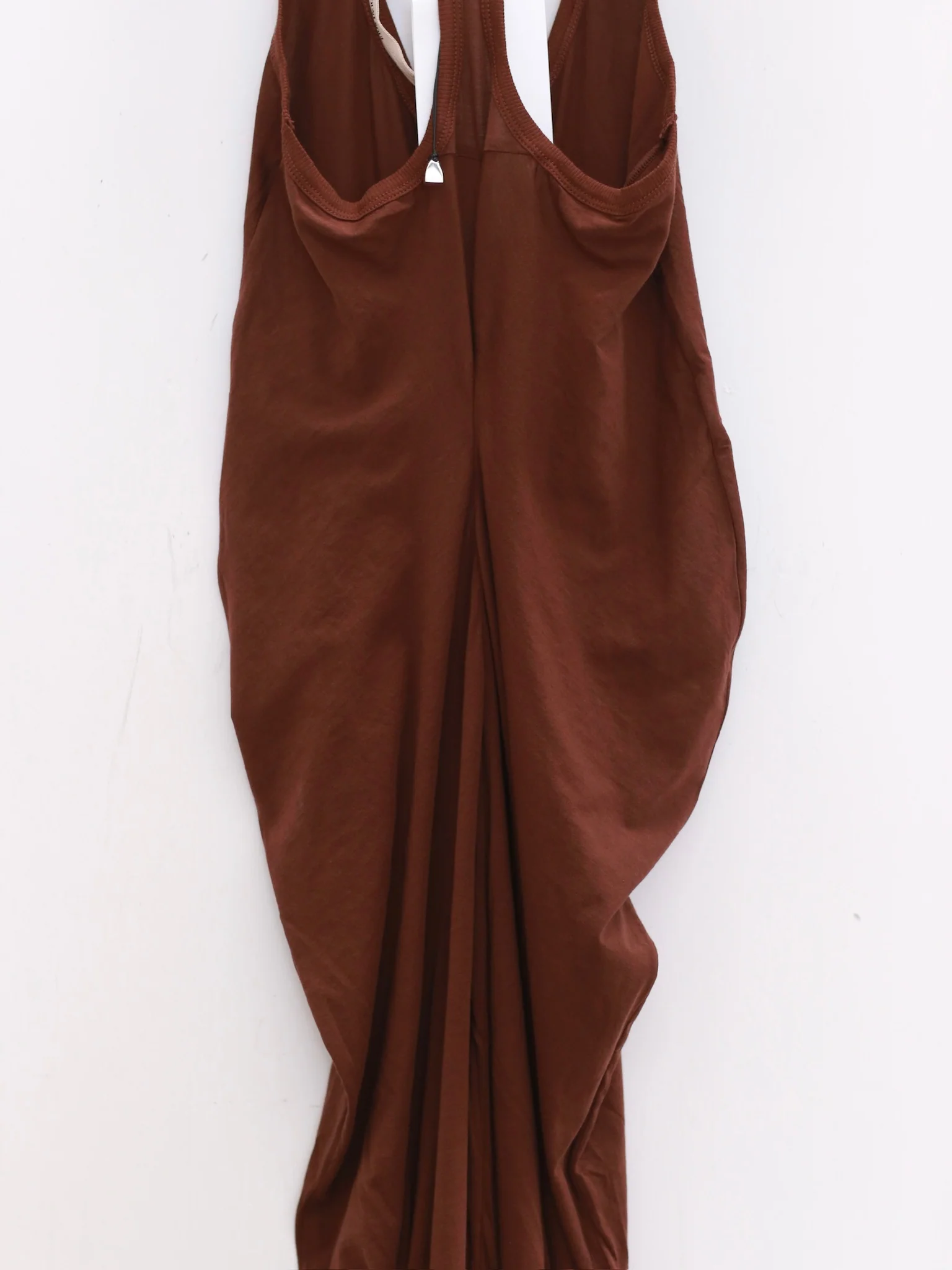 OUDE WAAG 25 Spring/Summer Knitted Slim Drape Dress OW-OOW-25SS-DS08C1BR450-HONGZONG Red Brown OW-25SS-DS08 - Image 6