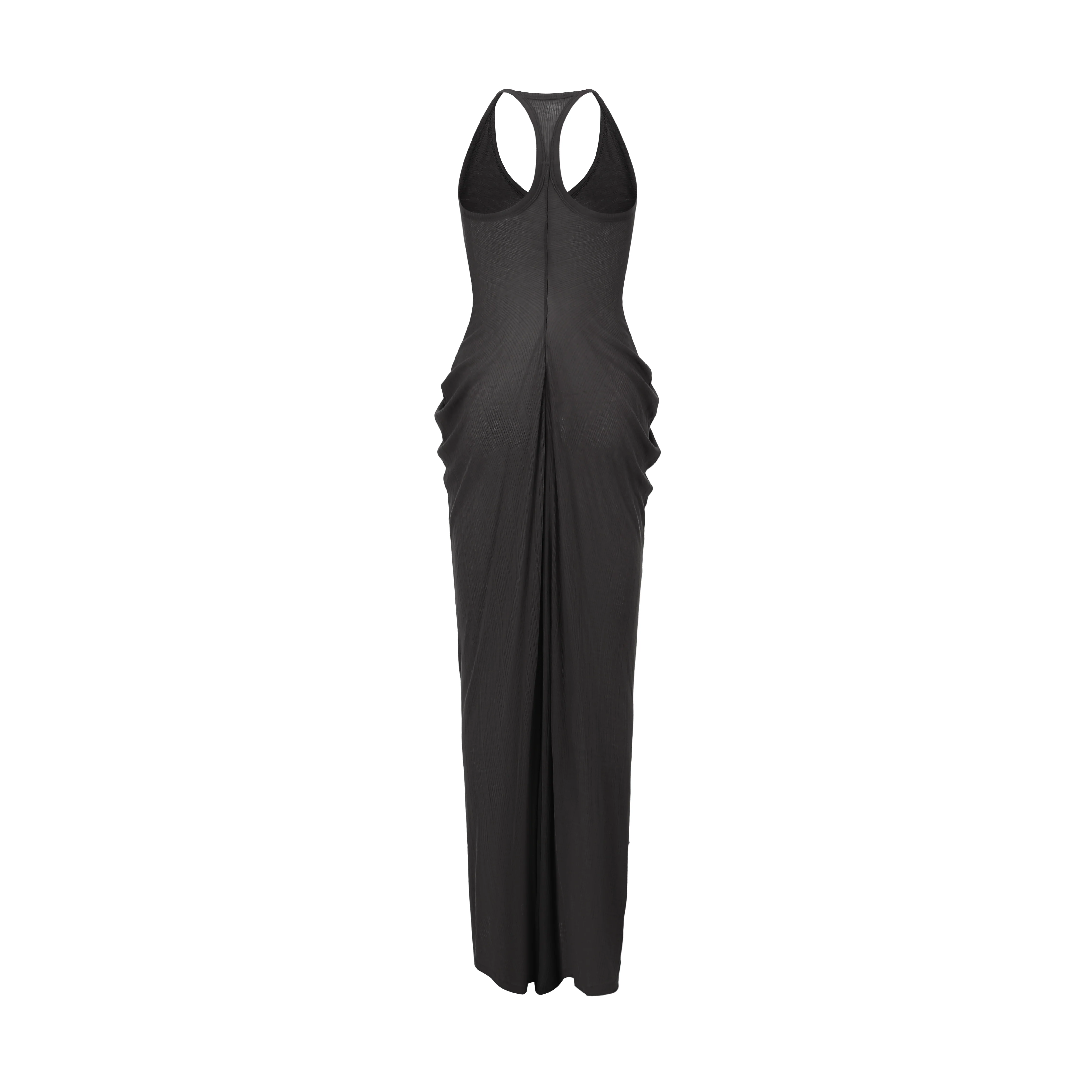 OUDE WAAG 26 Early Spring Flowing Stretch Ribbed Vest Dress OW-26RS-DS25T2-GY860 Dark Grey - Image 6
