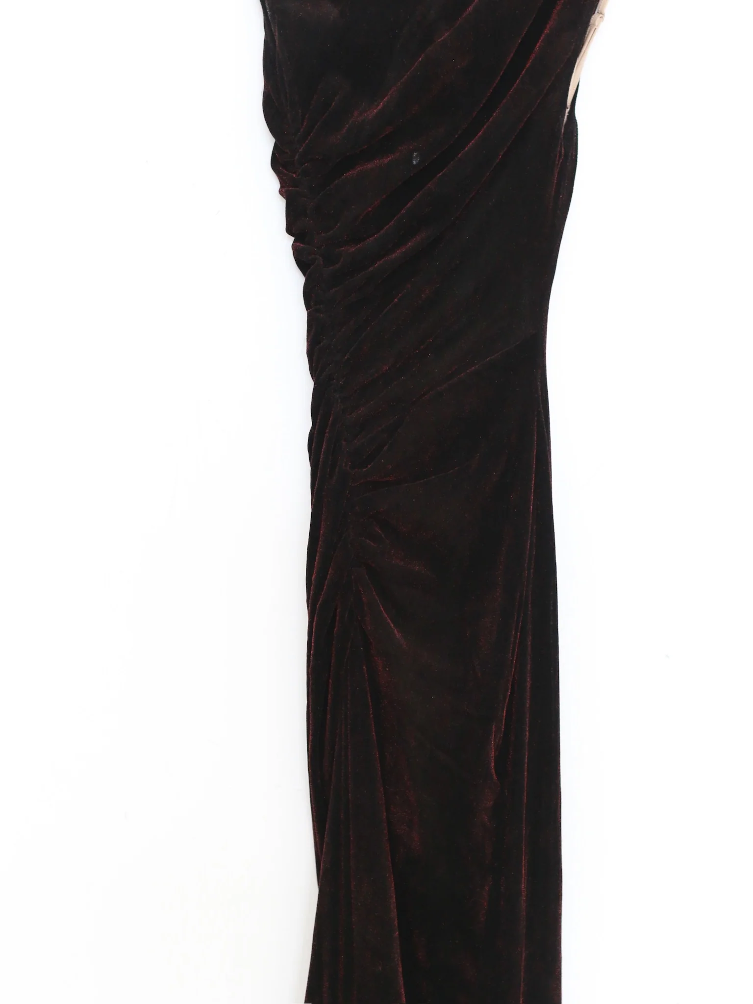 OUDE WAAG 26 Early Spring Gathered Stretch Velvet Dress OW-26RS-DS23N1-BL094 Black/Yellow OW-26RS-DS23N1-BL092 Black/Red - Image 7