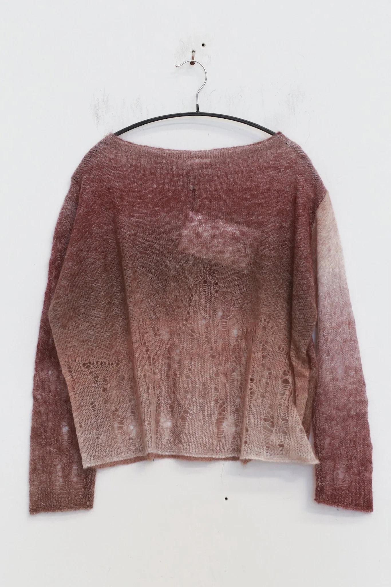 OUDE WAAG 26 Early Spring Gradient Mohair Knit Top OW-26RS-KT09M2-PU047 Purple-Brown - Image 2