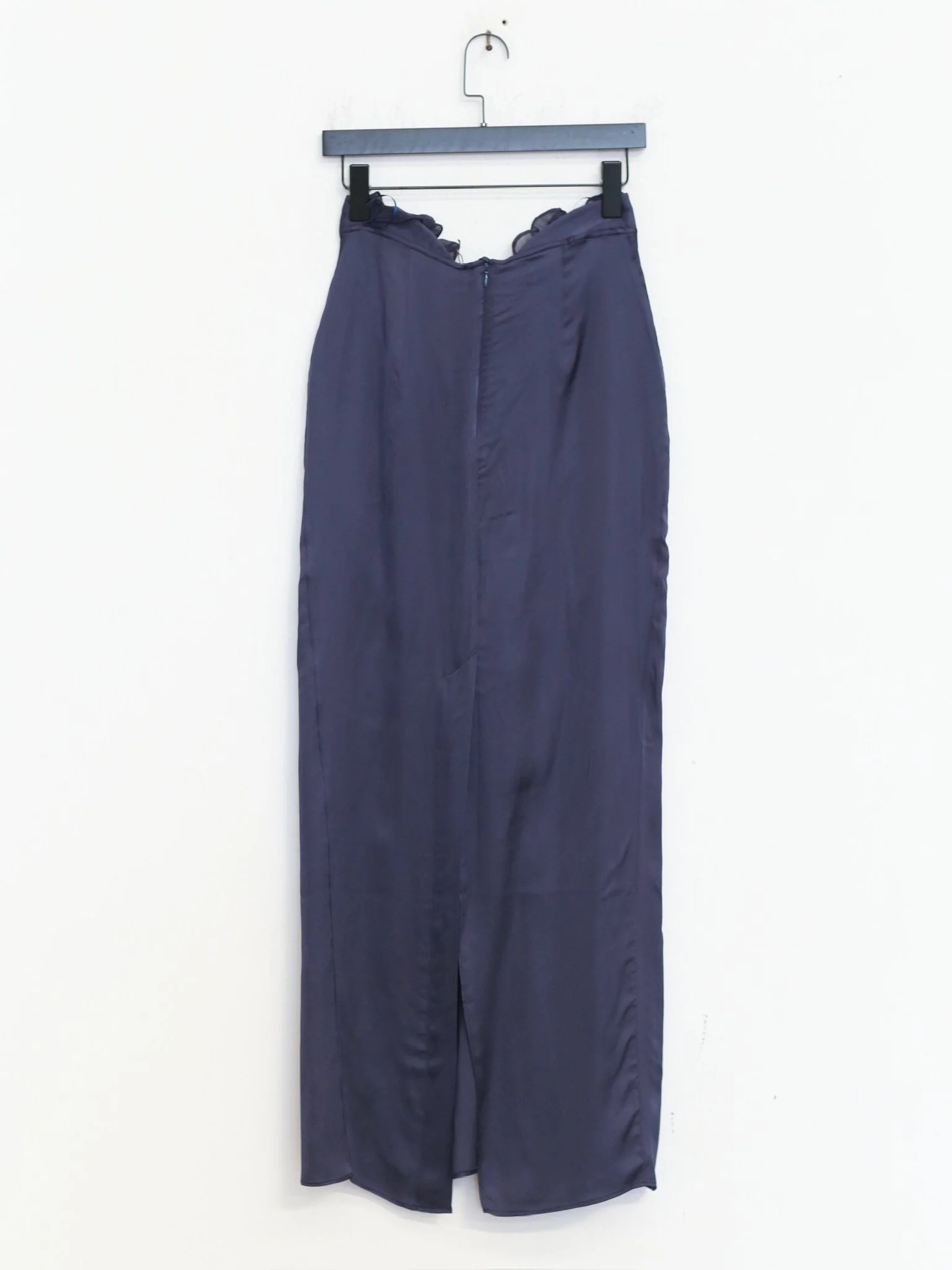 OUDE WAAG 26 Early Spring Silky Patchwork Midi Skirt OW-26RS-SK07V1-BU690 Dark Blue - Image 5