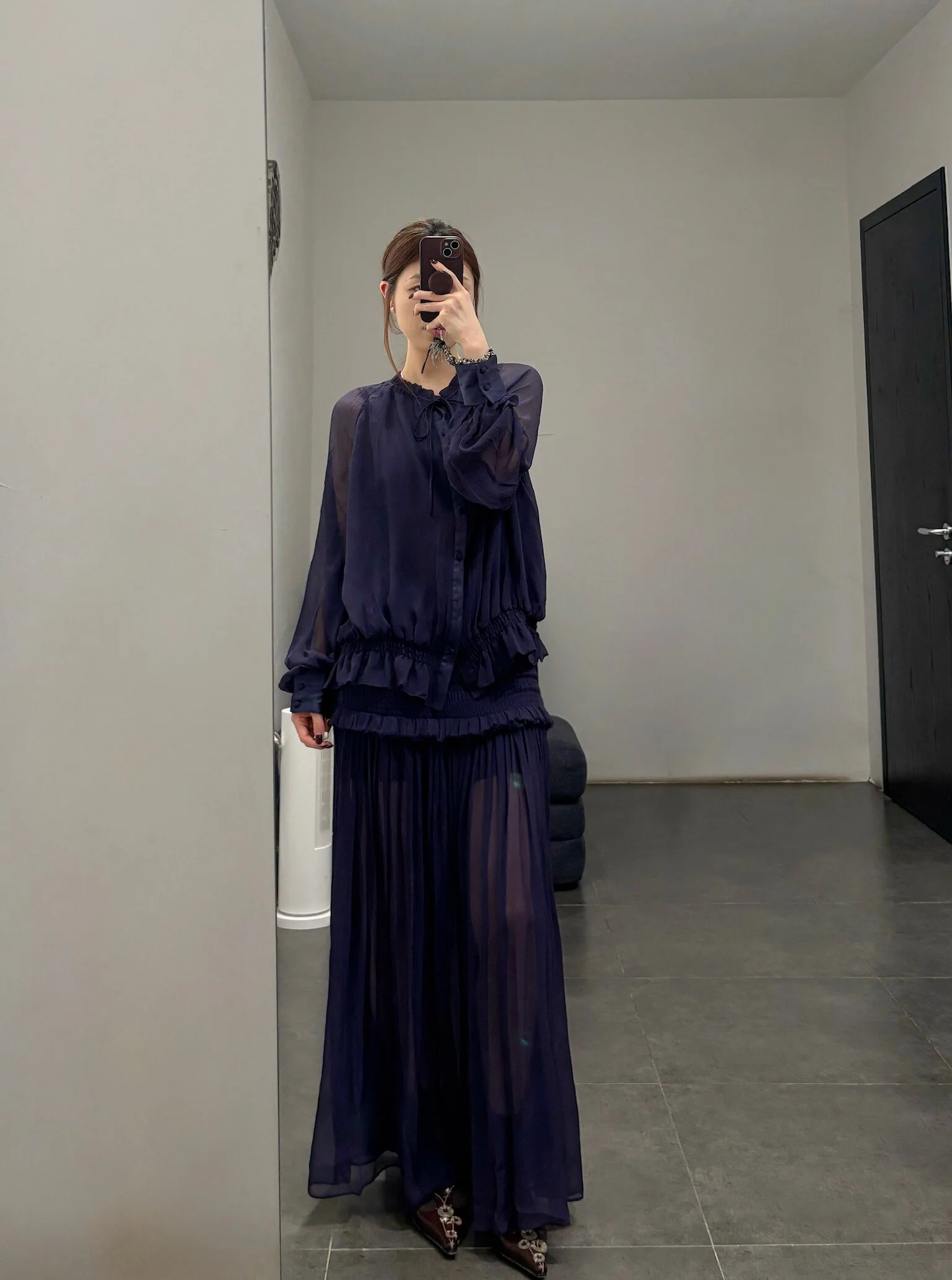 OUDE WAAG 26RS Ripple Dress OW-OW-26RS-DS05-ML BU690 Dark Blue - Image 15