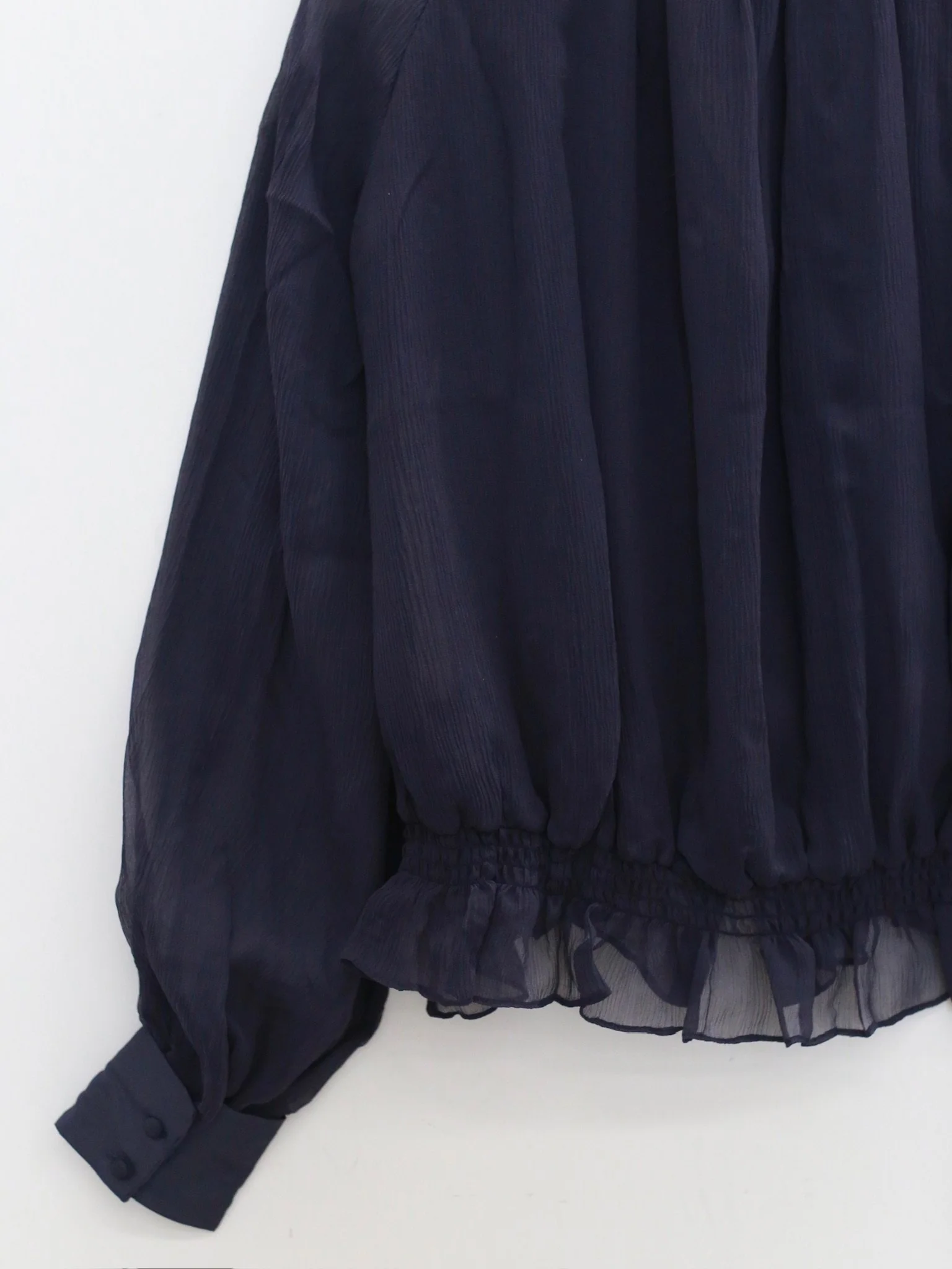 OUDE WAAG 26RS Ripple Silk Shirt OW-OW-26RS-ST03-ML BU690 Dark Blue - Image 7