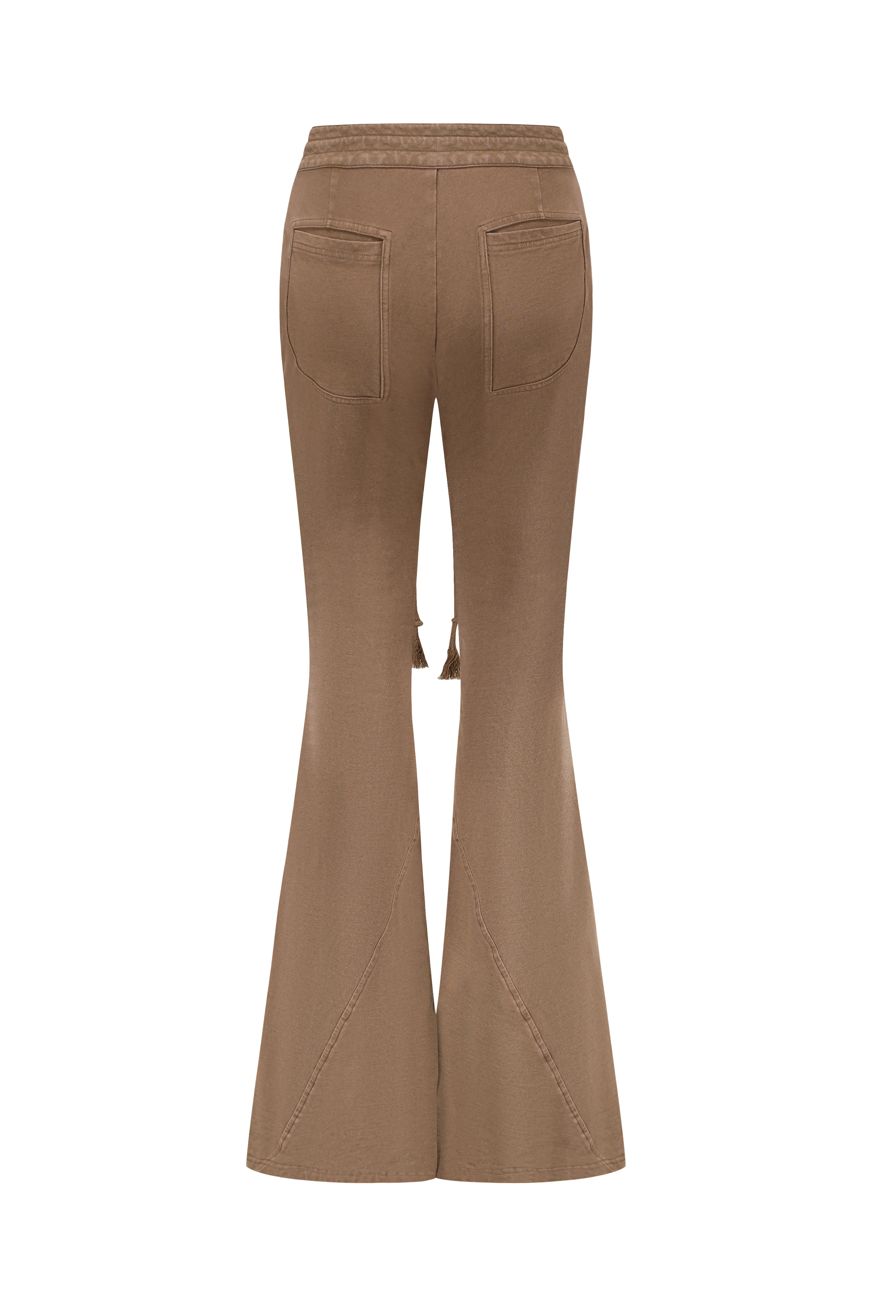 Oude Waag Cass Washed Knit Flare Pants OW-OW-25SS-PT04-CZ BR420 Tea Brown (OW-25SS-PT04C1BL900) - Image 2