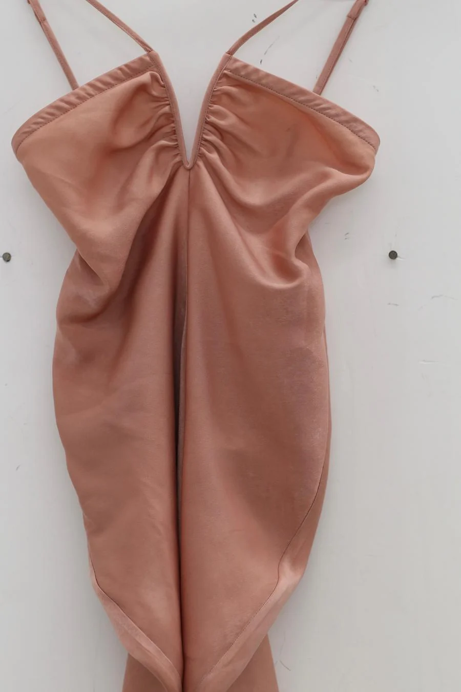 OUDE WAAG Chiffon Panel Drape Dress OW-23SS-DS12 Pink - Image 7