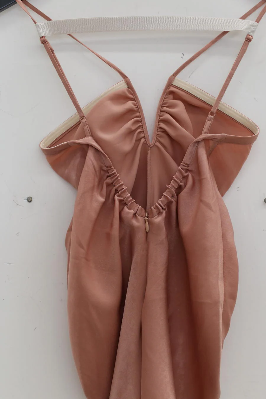 OUDE WAAG Chiffon Panel Drape Dress OW-23SS-DS12 Pink - Image 8